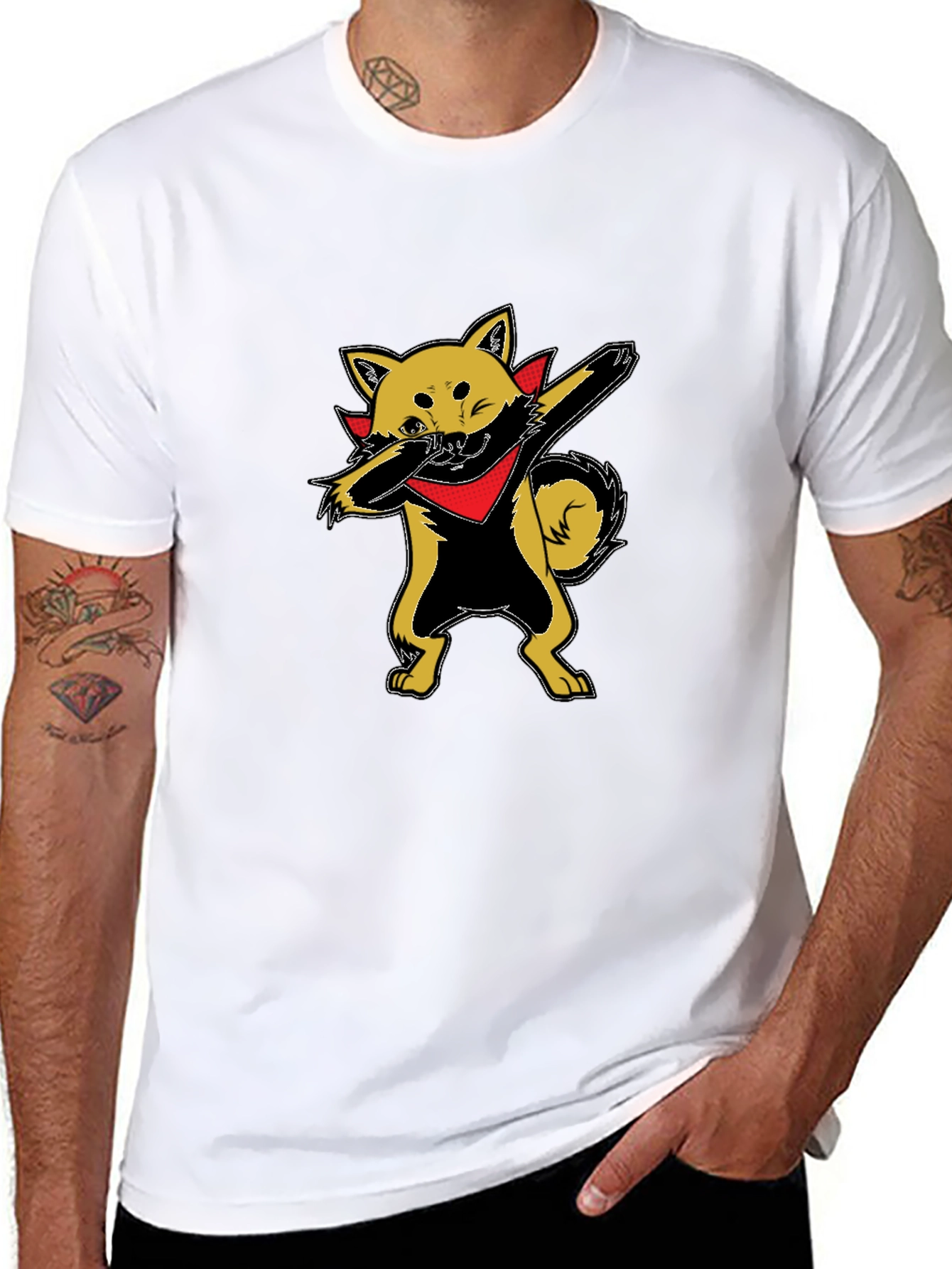 Dabbing Shiba Inu Graphic T-Shirt - Cool Dog Tee