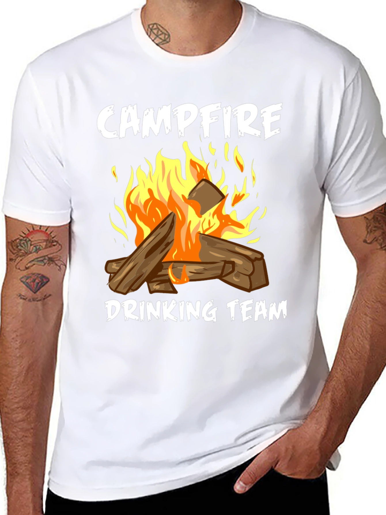 Campfire Drinking Team Graphic Tee