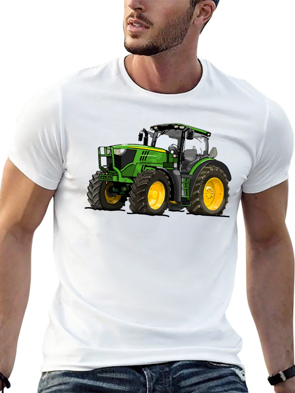 Black Tractor Graphic T-Shirt