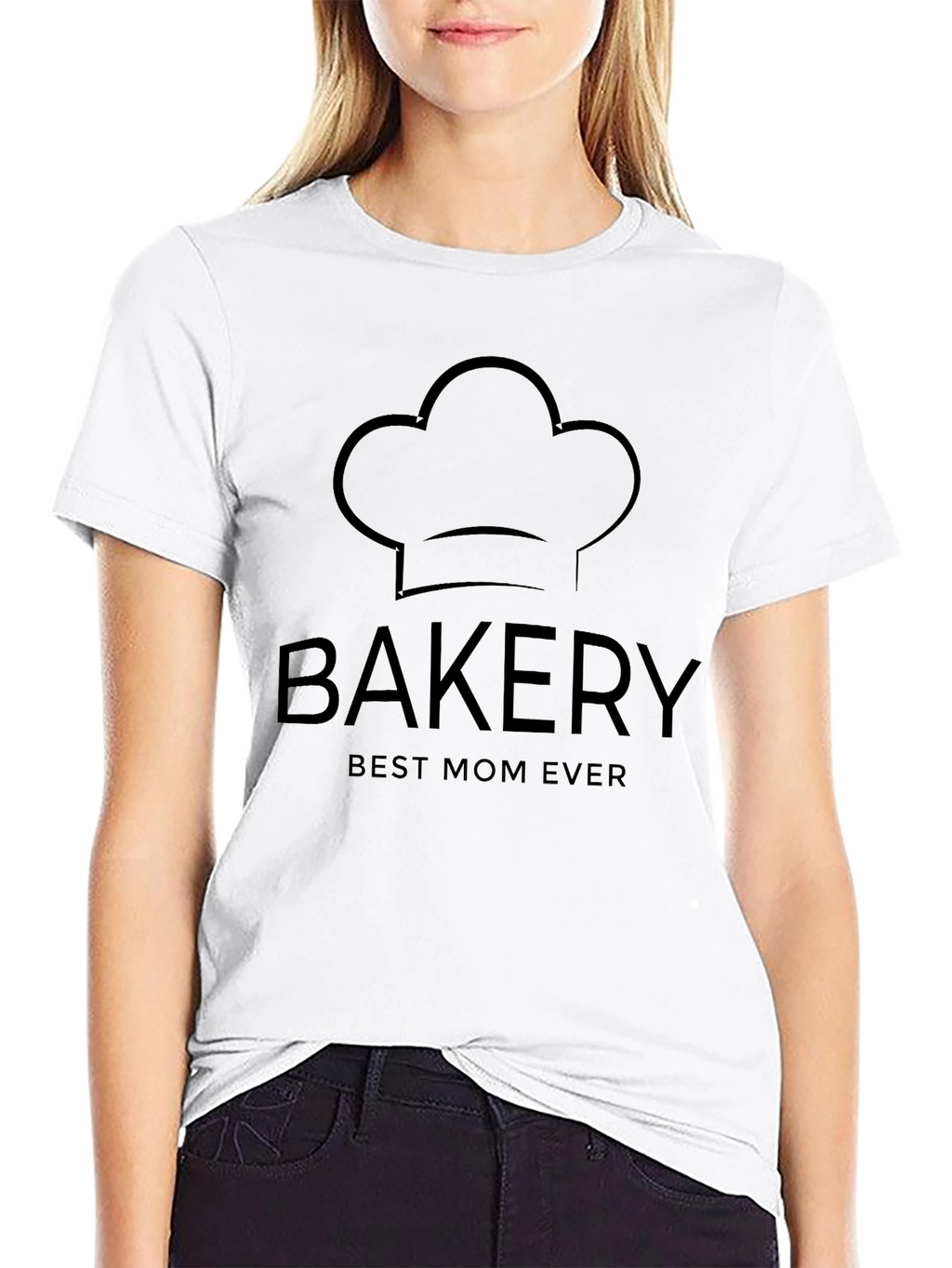 Bakery Best Mom Ever T-Shirt Chef Hat Black