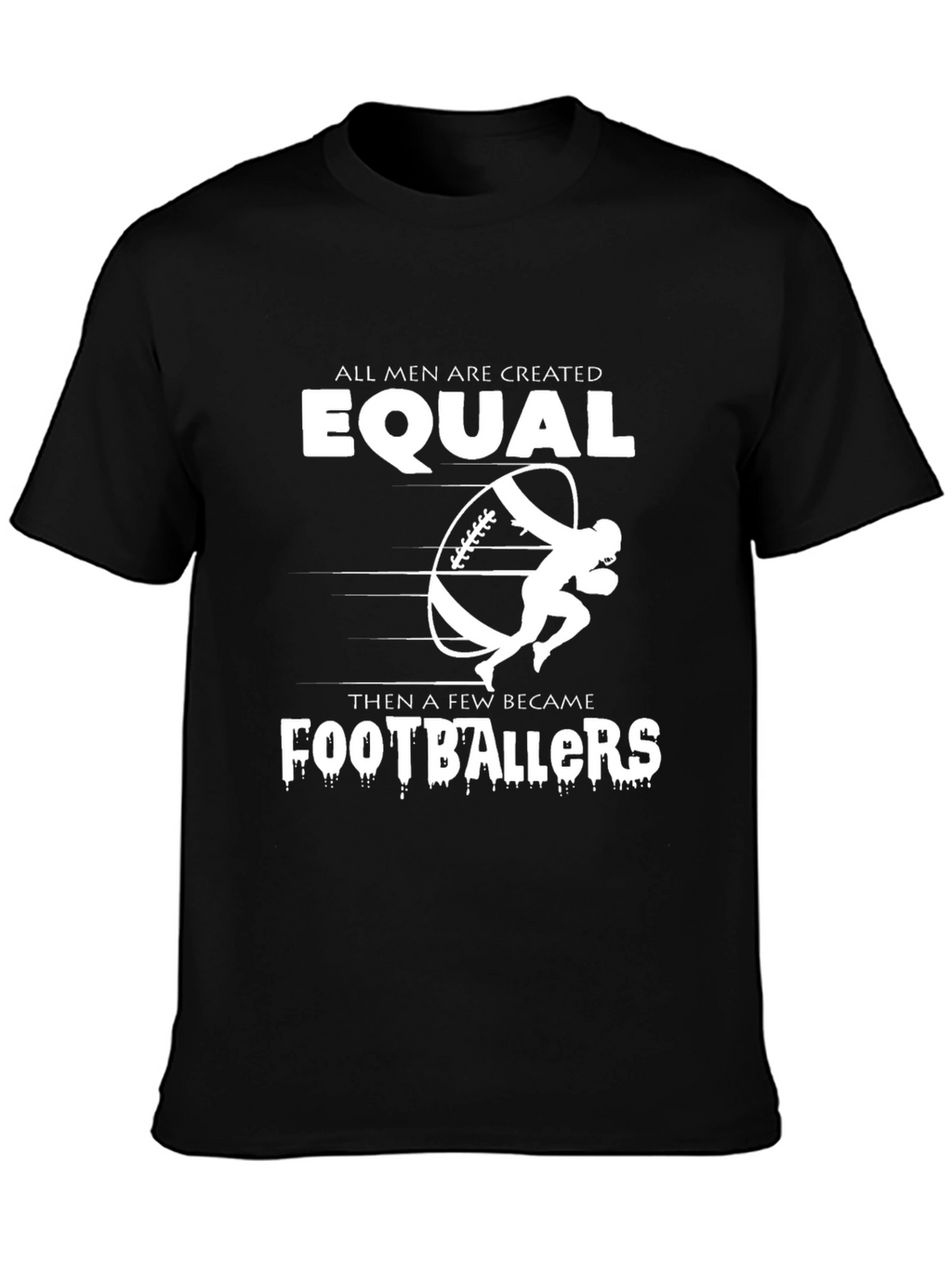 Equal Footballers Graphic Tee - Black Cotton T-Shirt