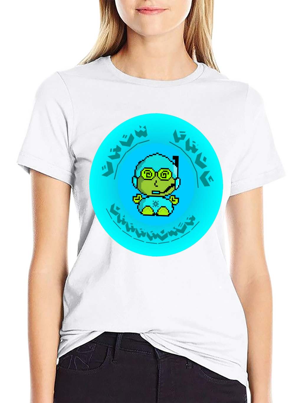Pixel Diver Graphic Tee - Black Cotton T-Shirt