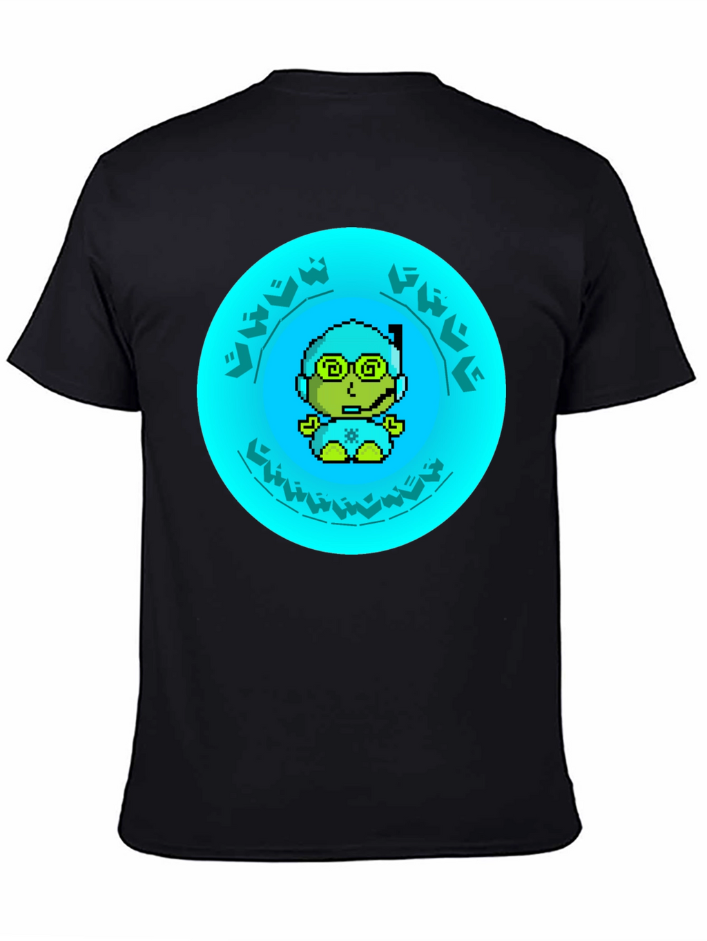 Pixel Diver Graphic Tee - Black Cotton T-Shirt