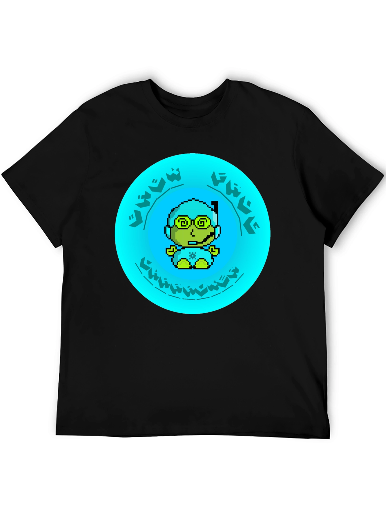 Pixel Diver Graphic Tee - Black Cotton T-Shirt