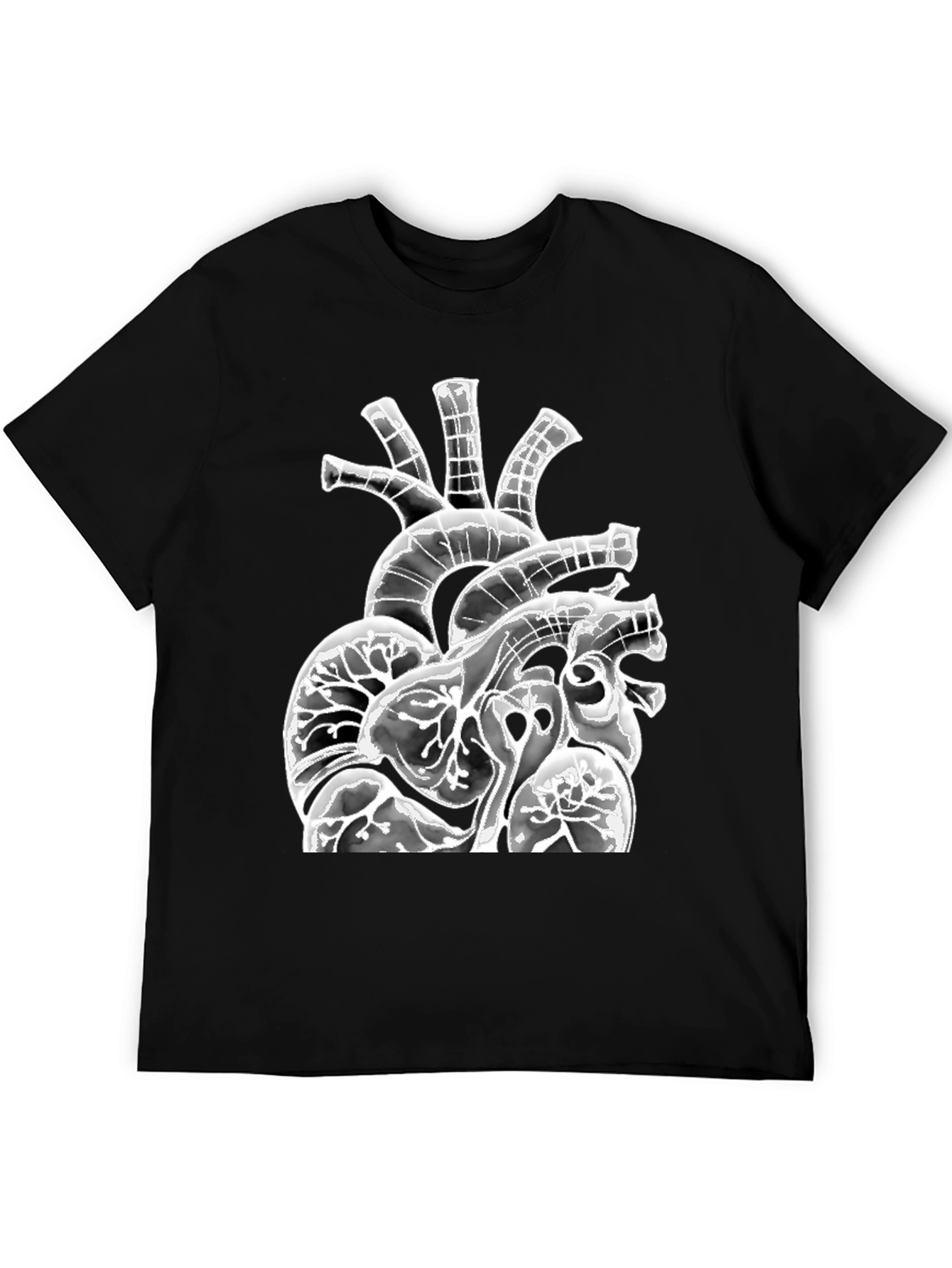 Anatomical Heart Graphic Black T-Shirt