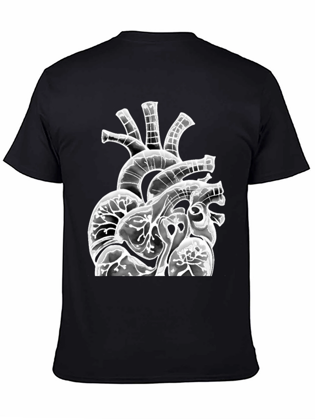 Anatomical Heart Graphic Black T-Shirt