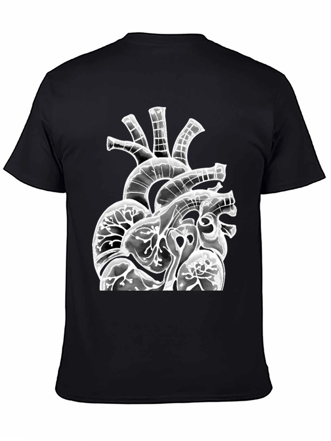 Anatomical Heart Graphic Black T-Shirt