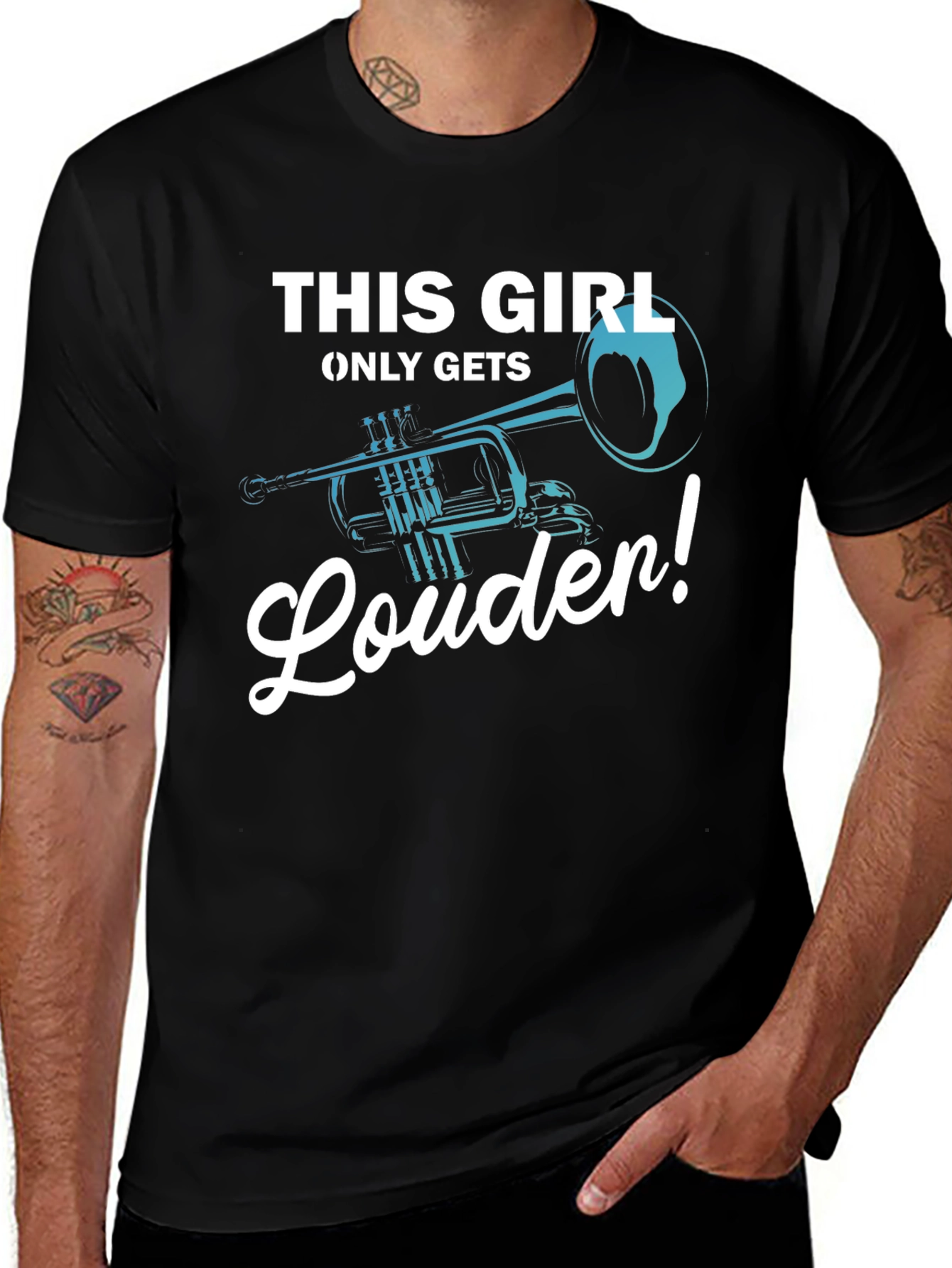 This Girl Only Gets Louder Trumpet T-Shirt