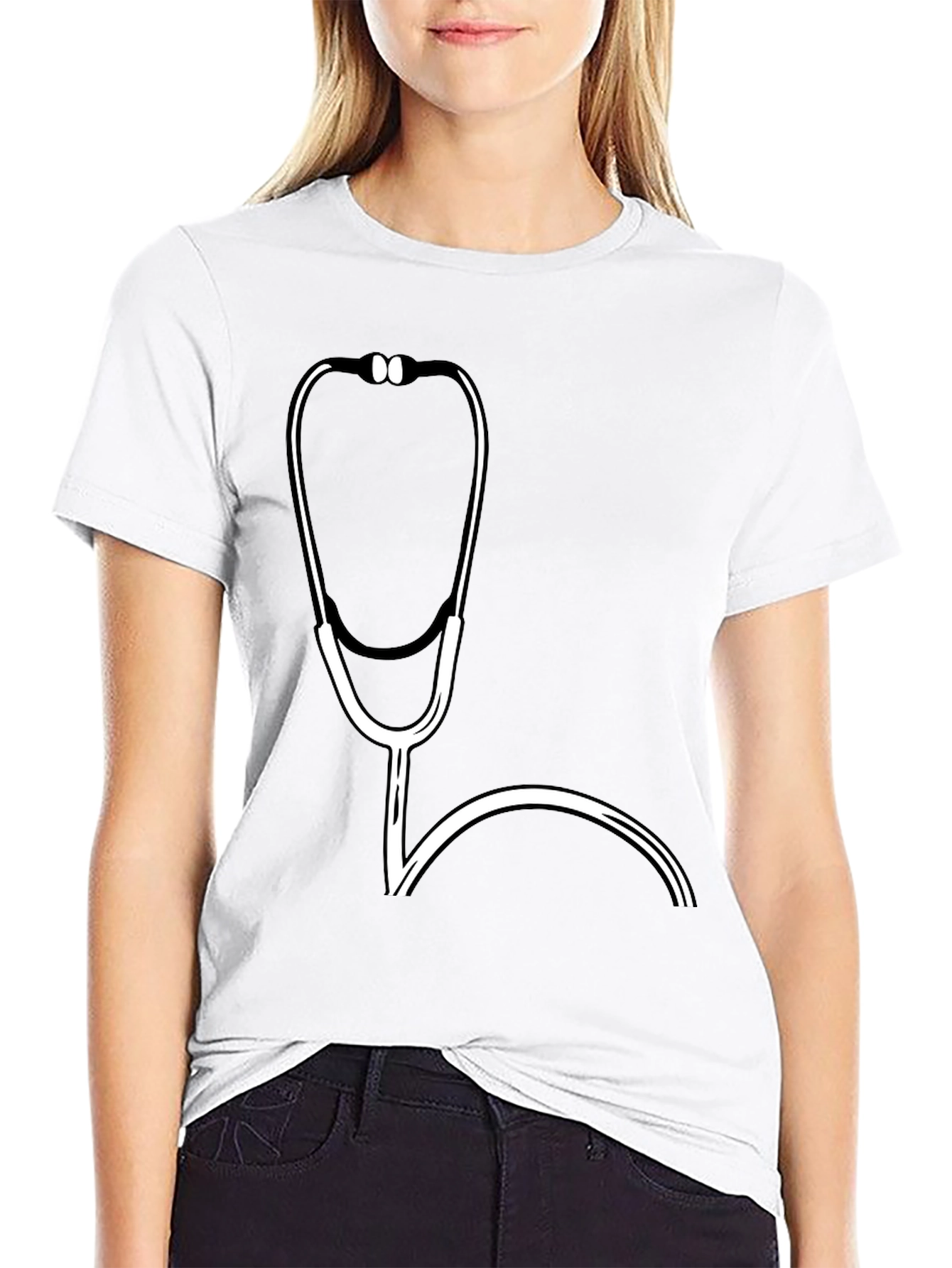 Doctor Stethoscope Graphic Tee - Medical Professional T-Shirt