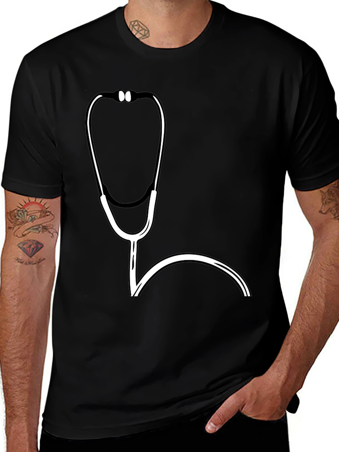 Doctor Stethoscope Graphic Tee - Medical Professional T-Shirt