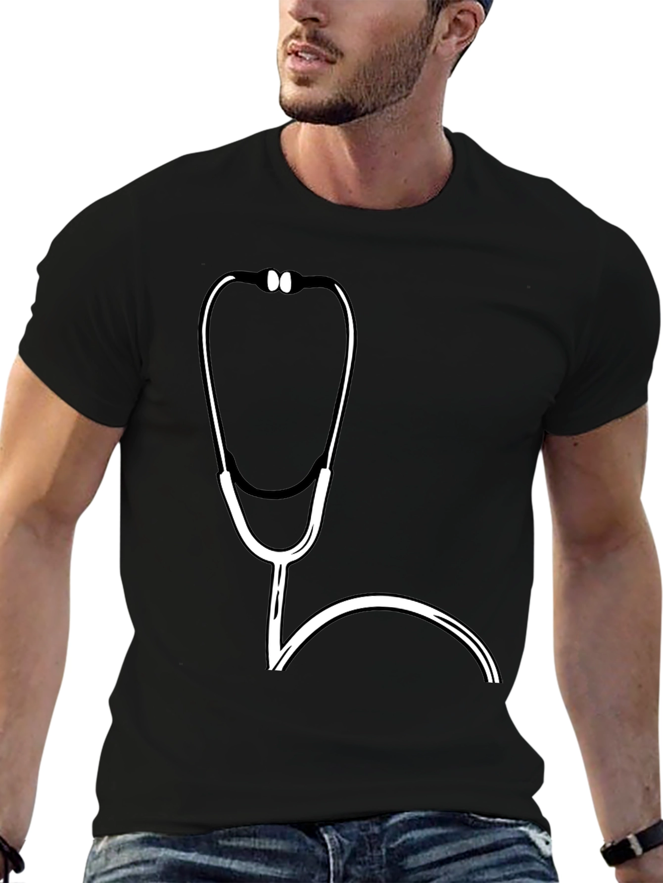 Doctor Stethoscope Graphic Tee - Medical Professional T-Shirt