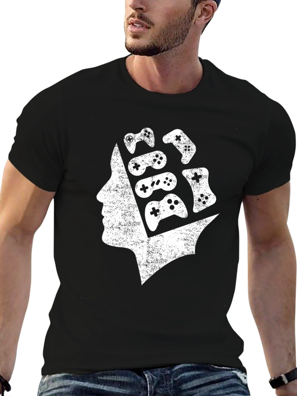 Gamer Mind T-Shirt - Controller Head Graphic Tee