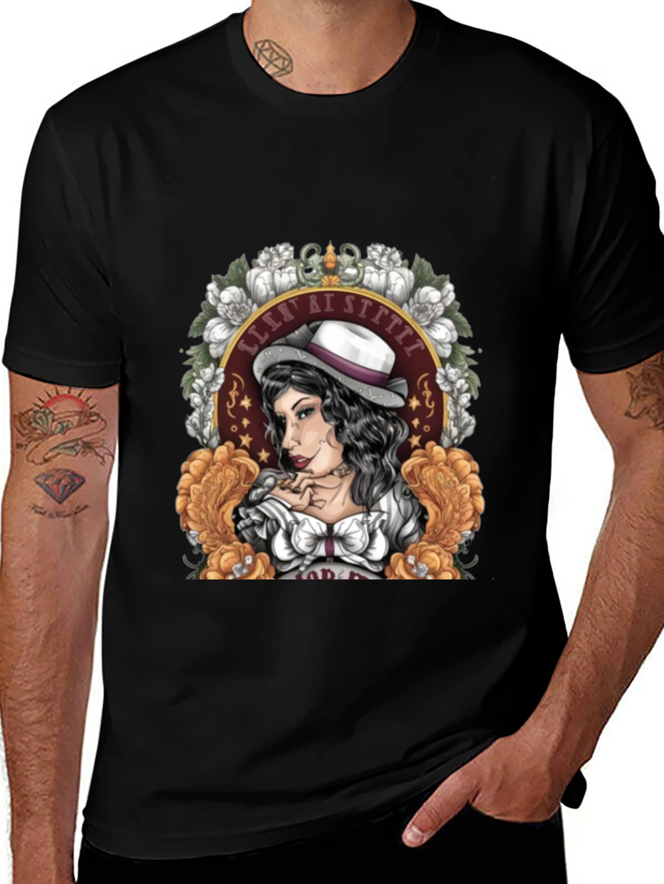 Retro Tattoo Style Graphic T-Shirt