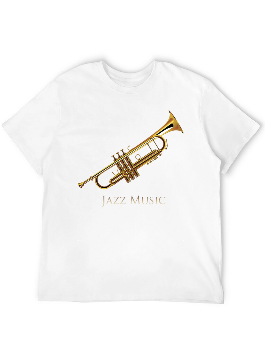Jazz Music Trumpet Graphic Black T-Shirt