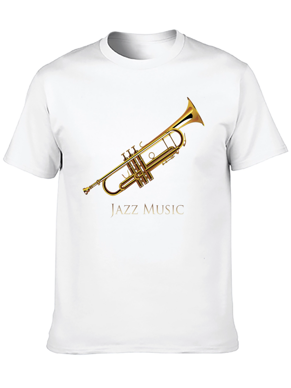 Jazz Music Trumpet Graphic Black T-Shirt