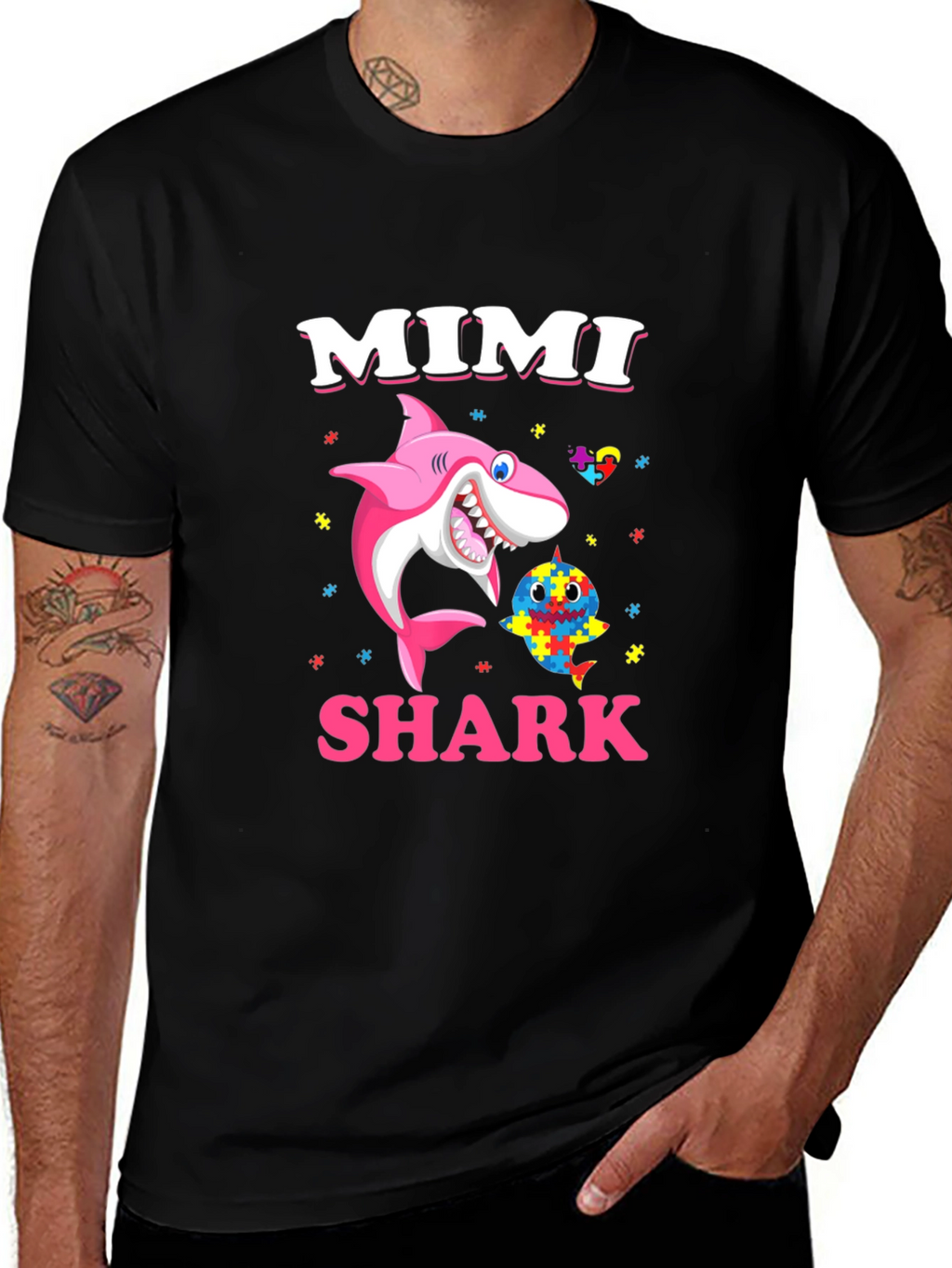 Mimi Shark Autism Awareness T-Shirt