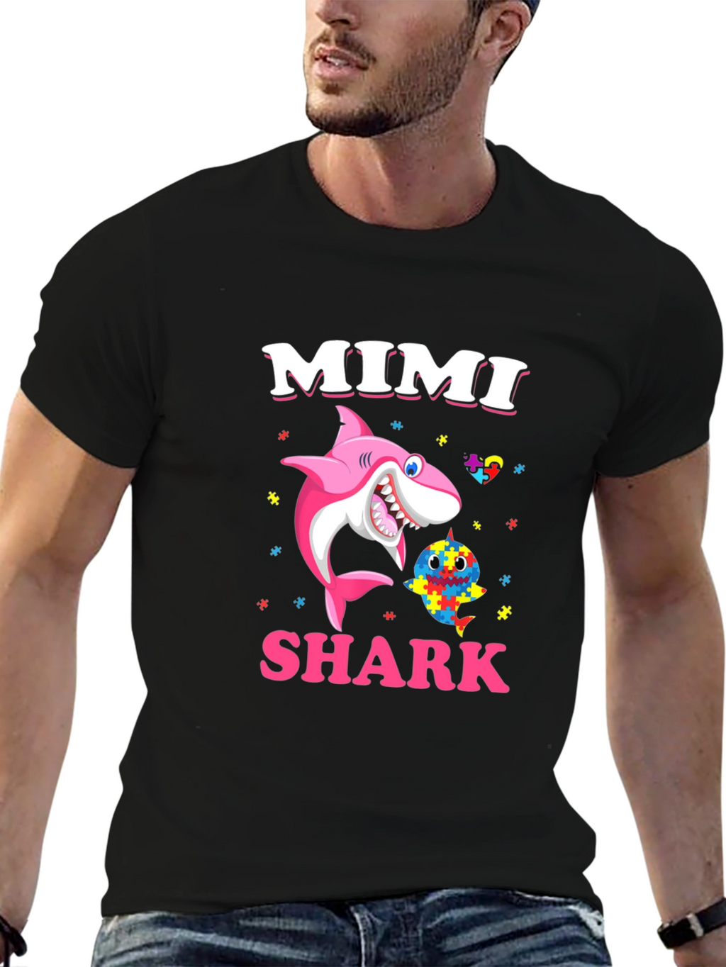Mimi Shark Autism Awareness T-Shirt