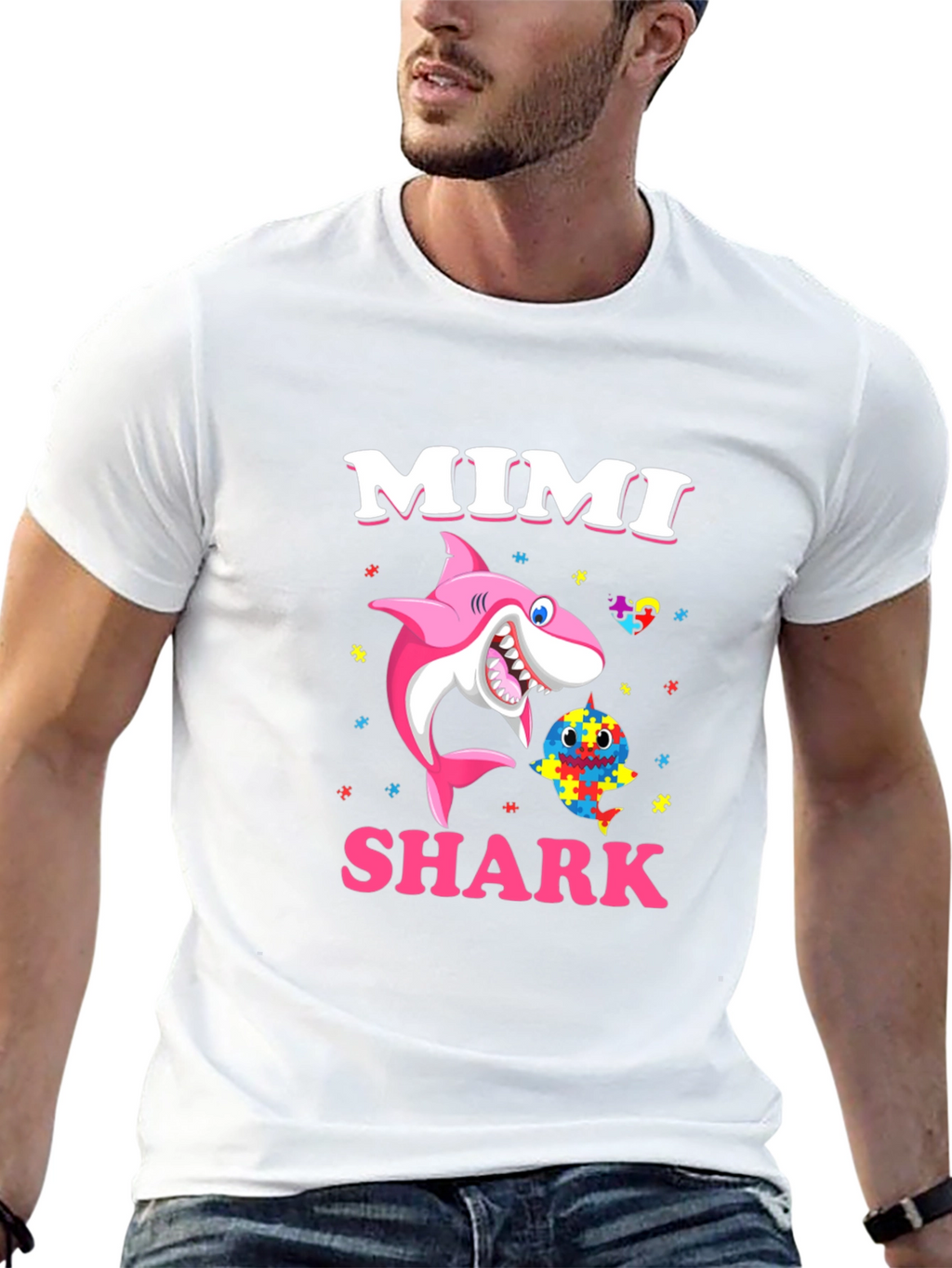 Mimi Shark Autism Awareness T-Shirt