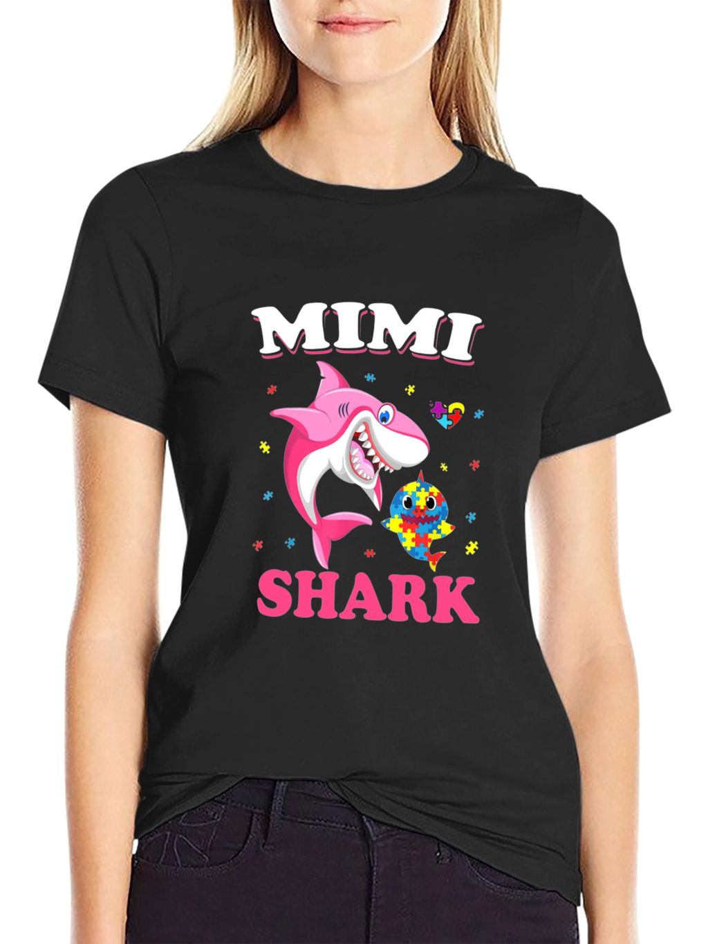 Mimi Shark Autism Awareness T-Shirt