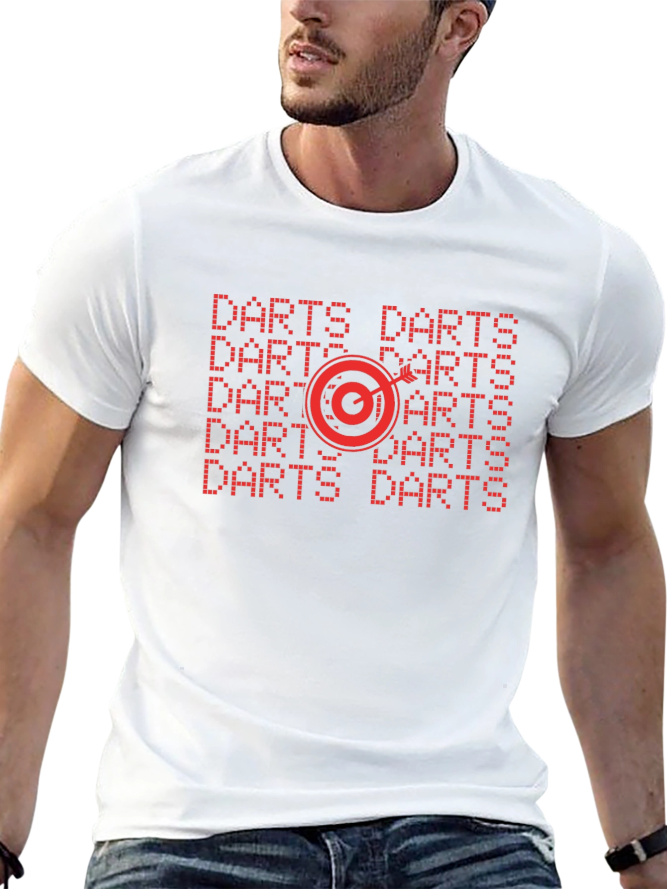 Darts Graphic Tee - Target Design Black Shirt