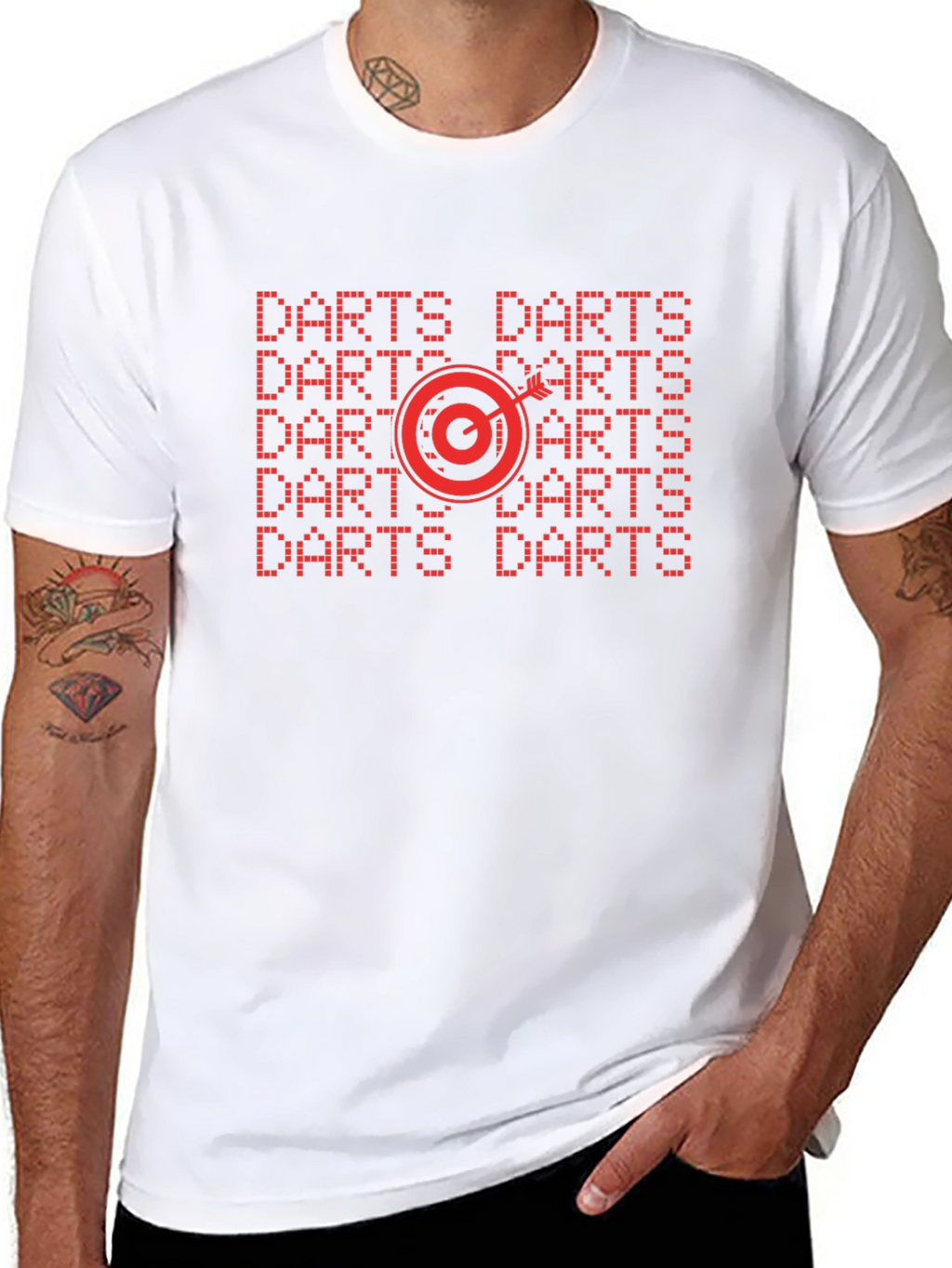 Darts Graphic Tee - Target Design Black Shirt