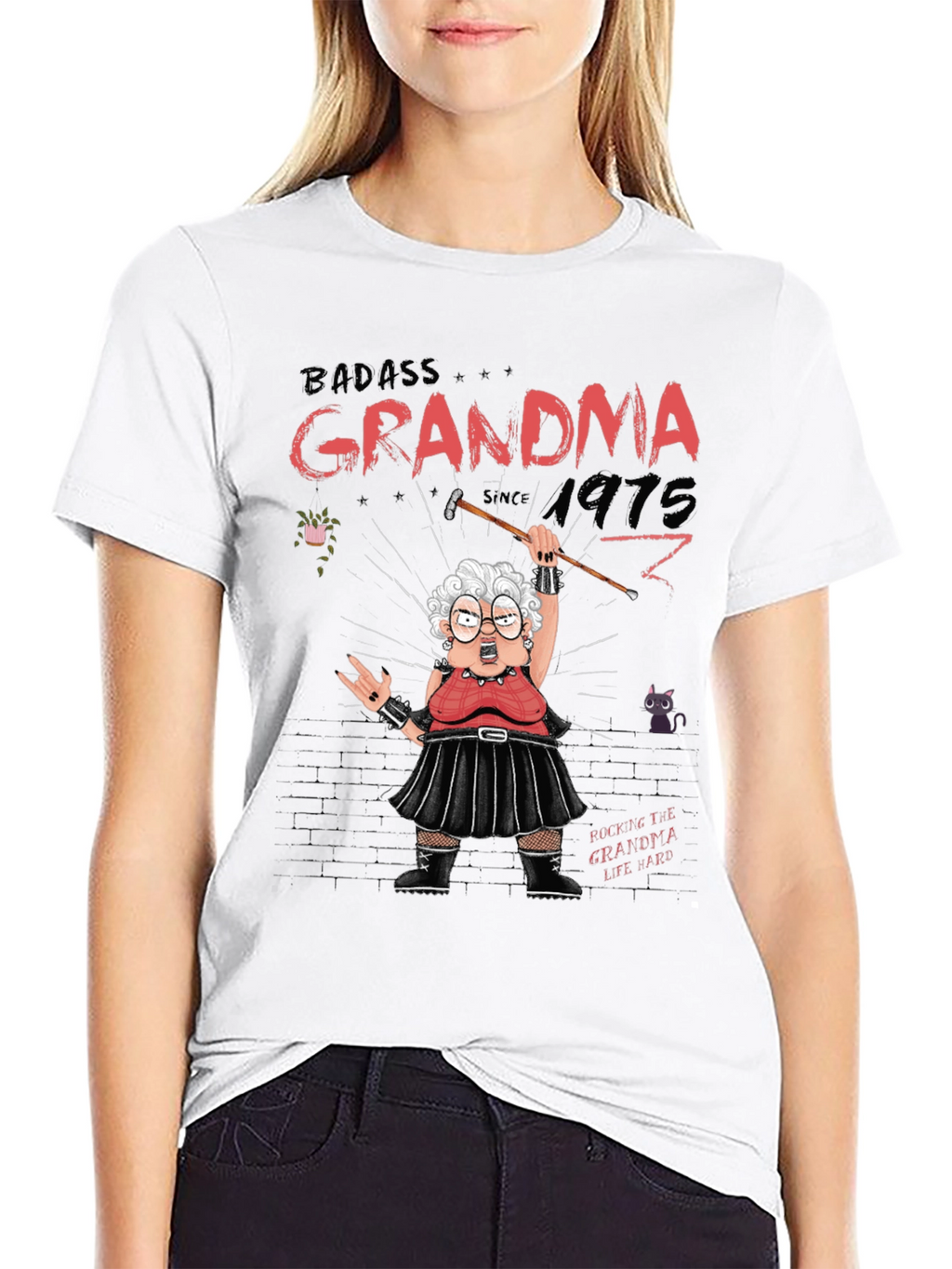 Badass Grandma T-Shirt - Rocker Style