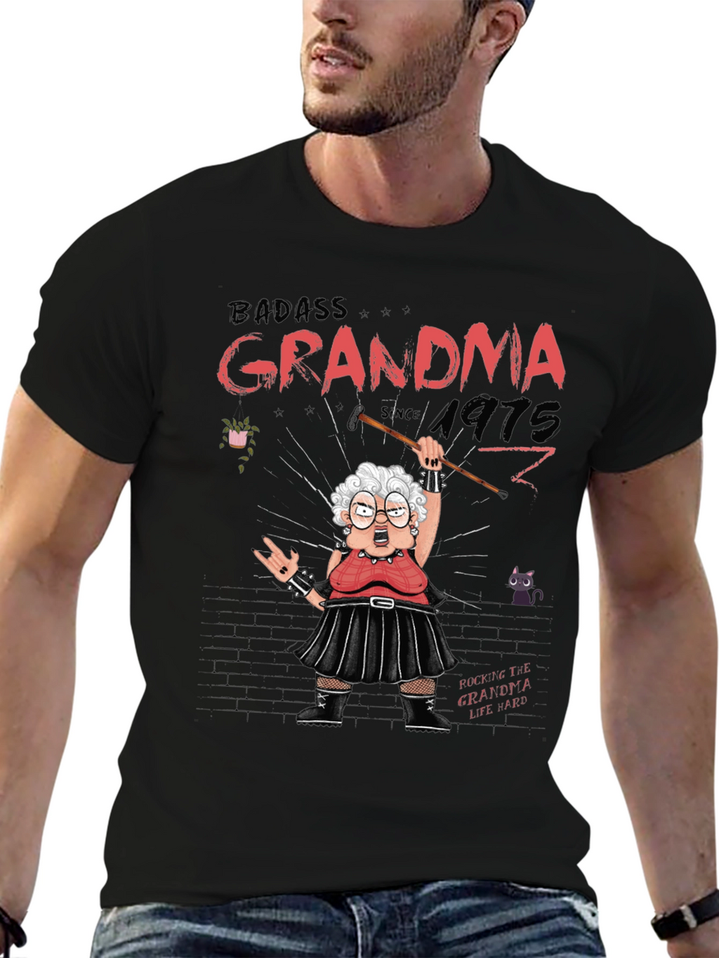 Badass Grandma T-Shirt - Rocker Style