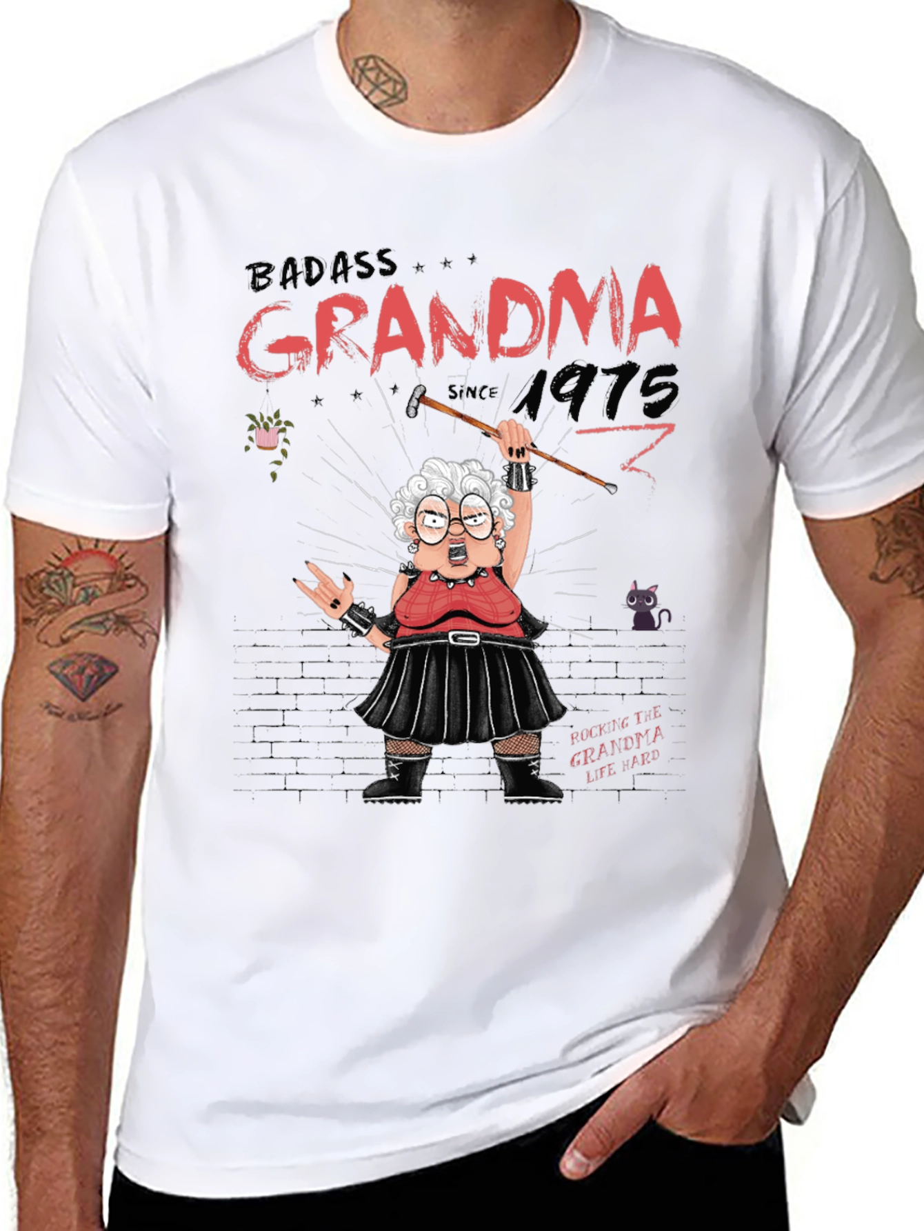 Badass Grandma T-Shirt - Rocker Style