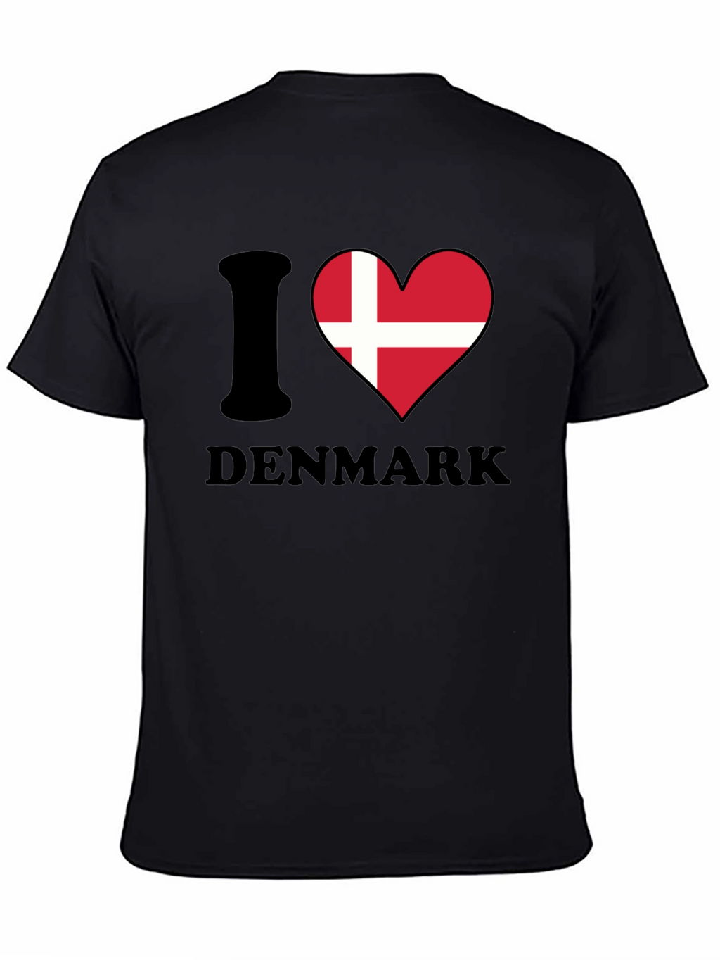 I Love Denmark T-Shirt - Danish Flag Heart Tee