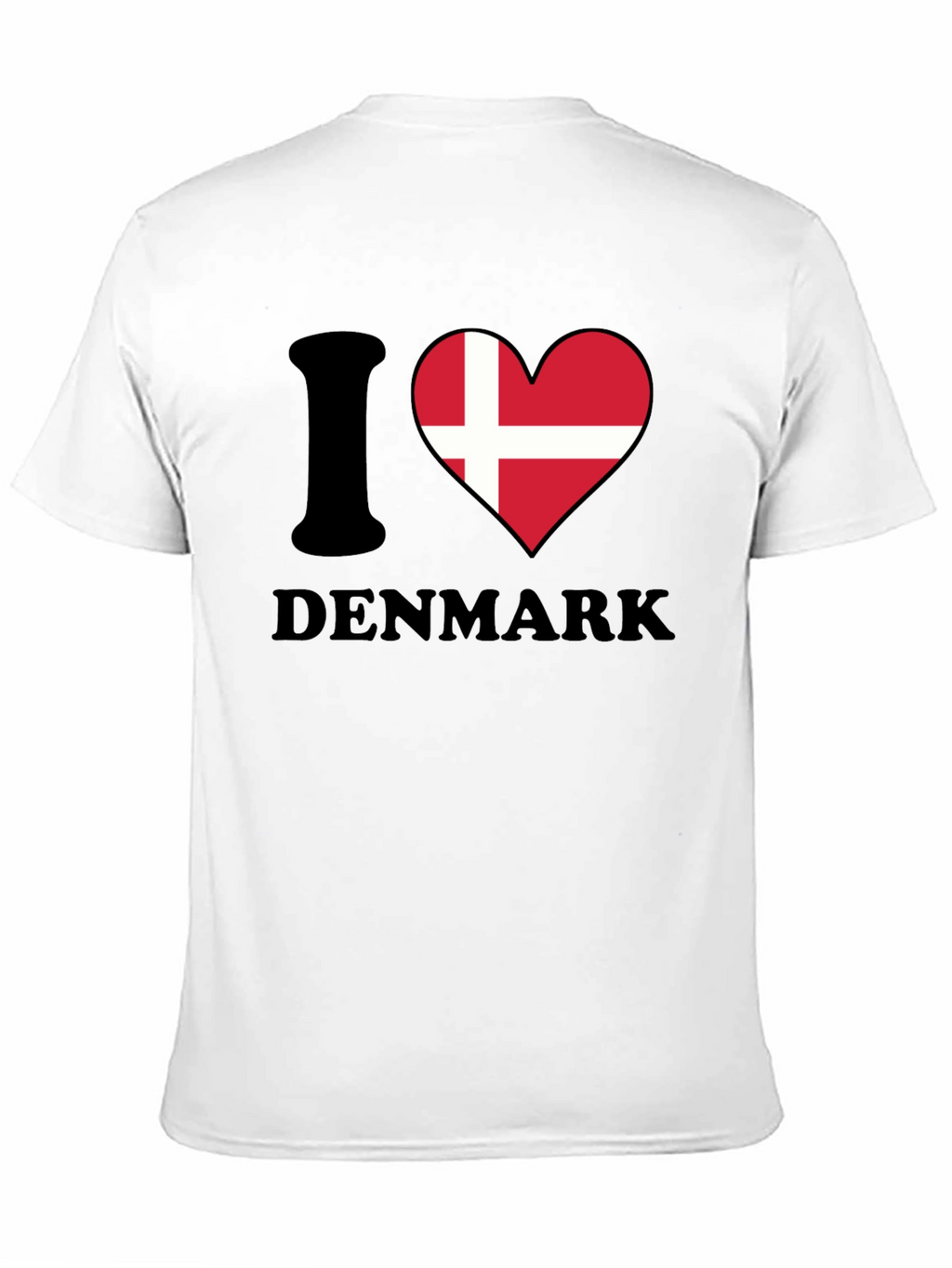 I Love Denmark T-Shirt - Danish Flag Heart Tee