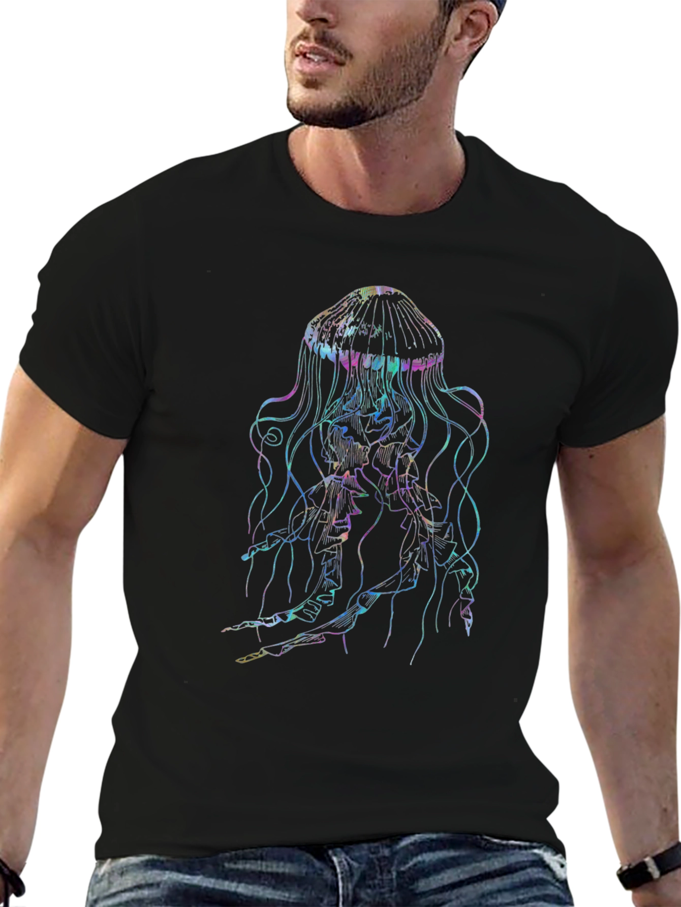 Jellyfish Graphic Black T-Shirt