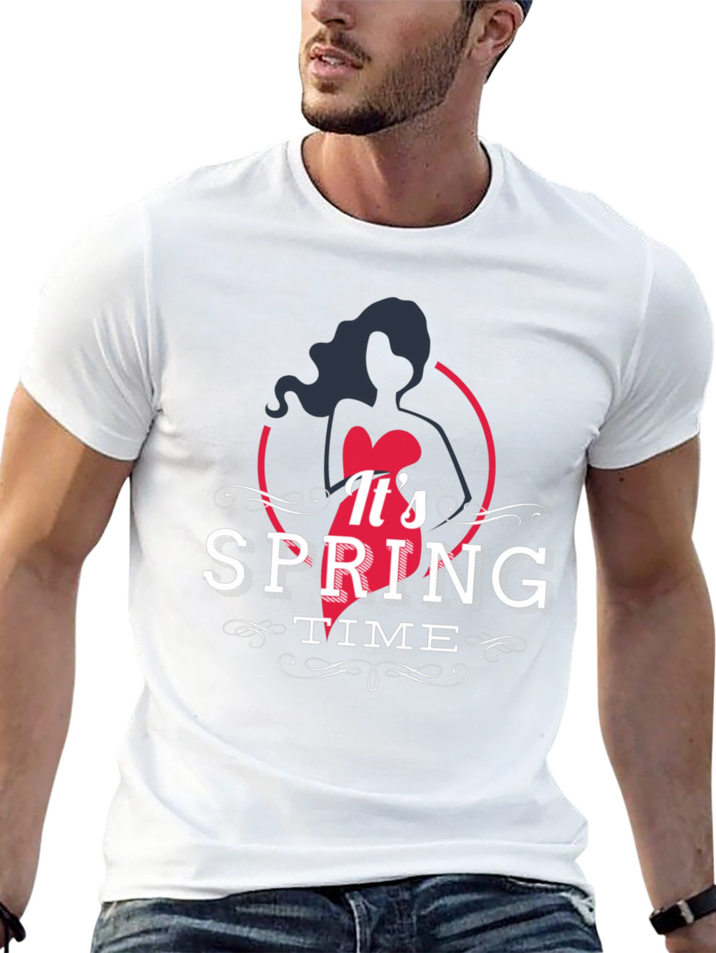 Spring Time Black T-Shirt