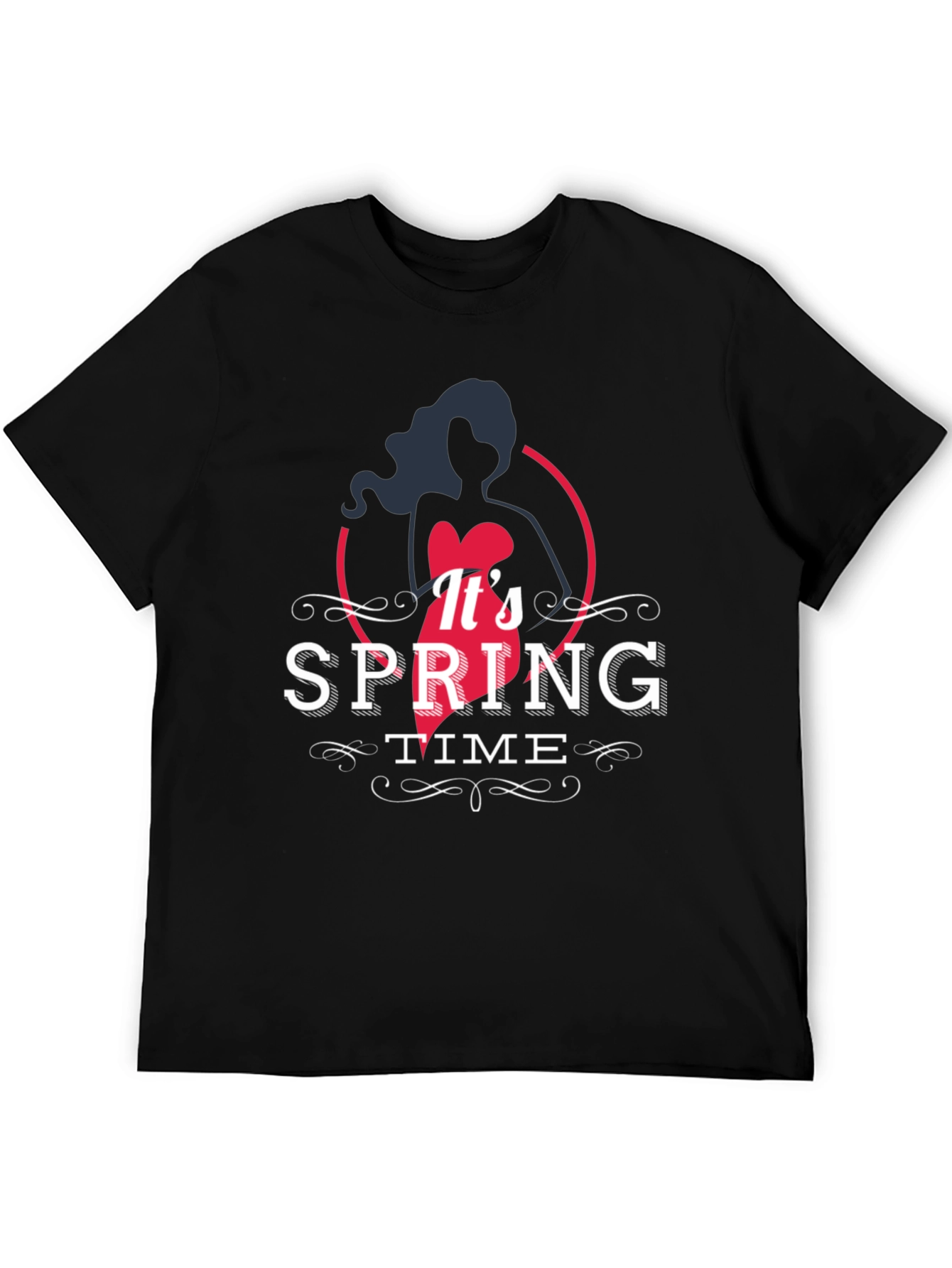 Spring Time Black T-Shirt