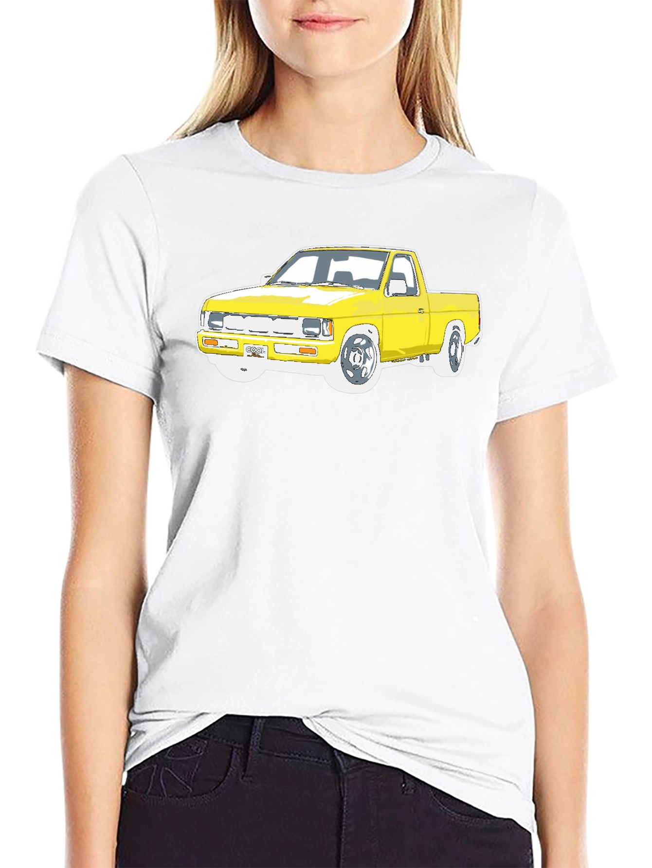 Yellow Truck Graphic Tee - Cool Car Lovers T-Shirt