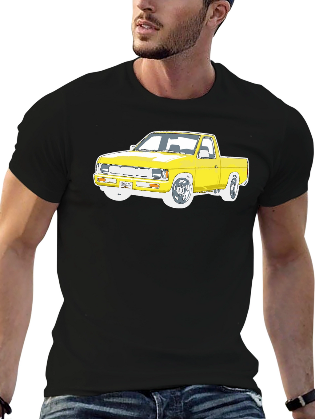 Yellow Truck Graphic Tee - Cool Car Lovers T-Shirt