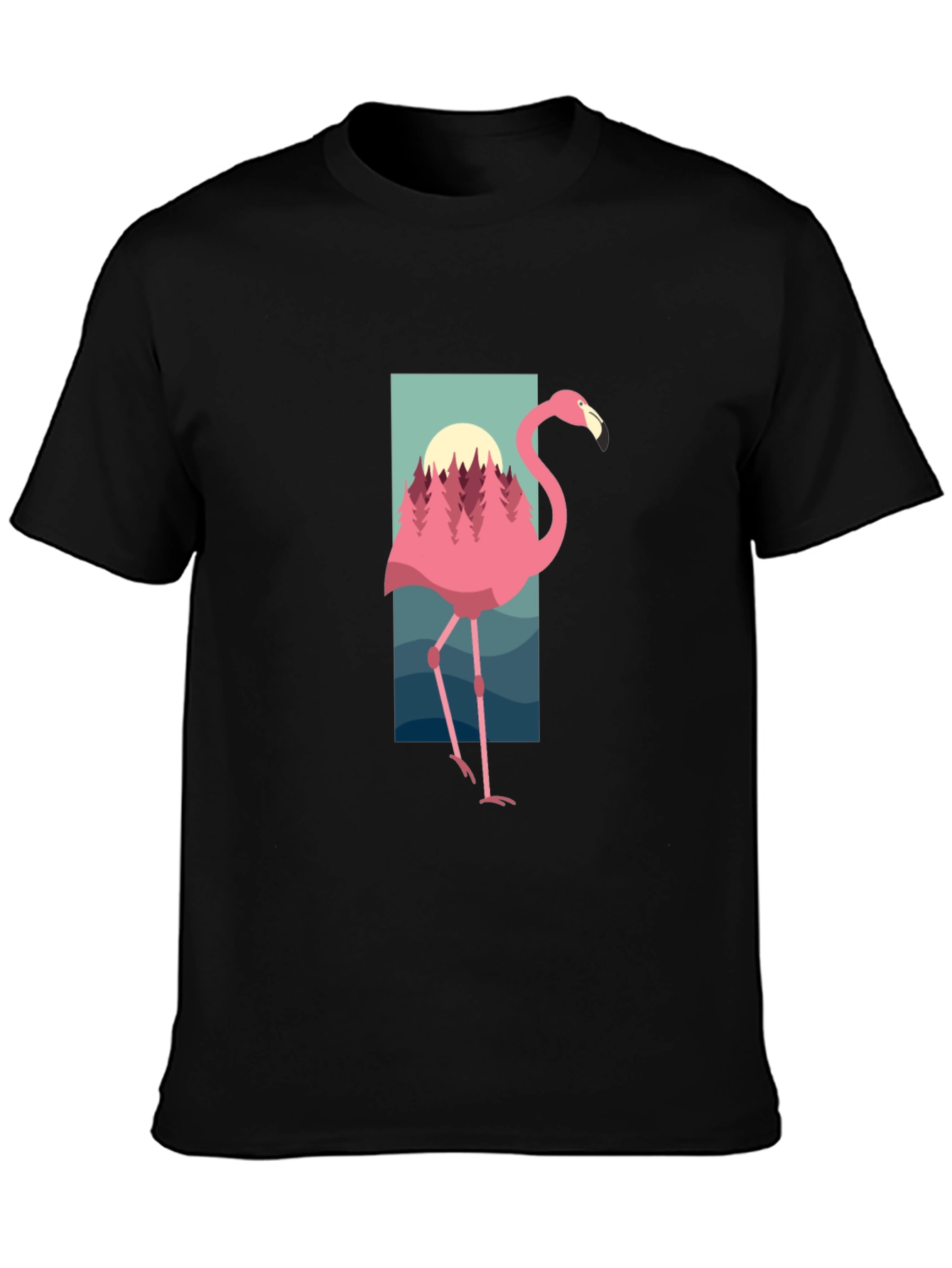 Flamingo Graphic Tee - Nature Inspired Design