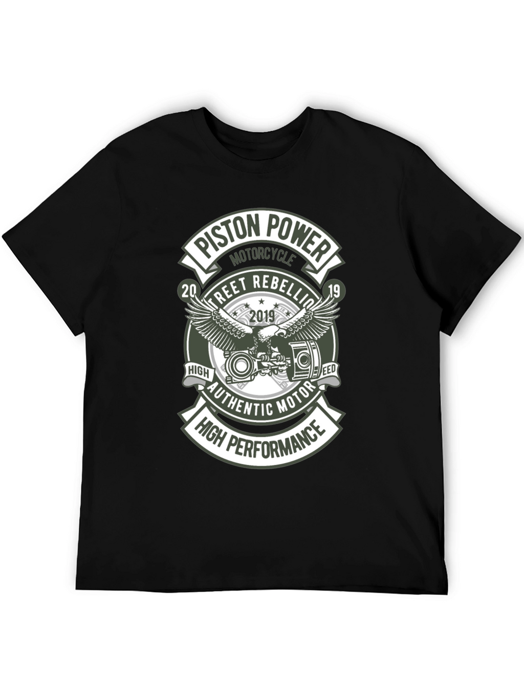 Piston Power Motorcycle T-Shirt - Street Rebellion