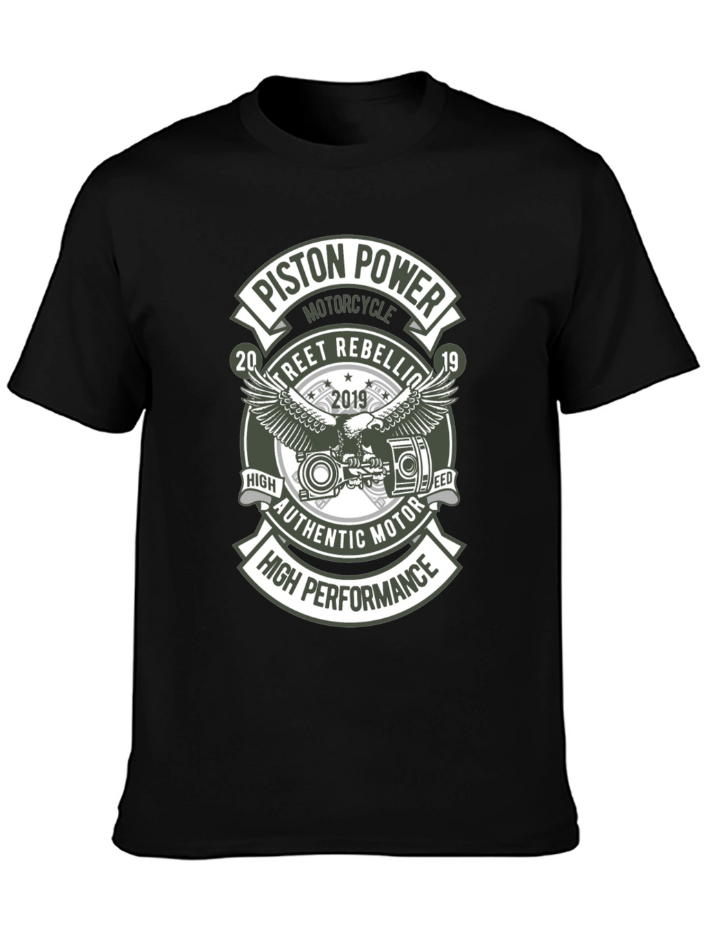 Piston Power Motorcycle T-Shirt - Street Rebellion