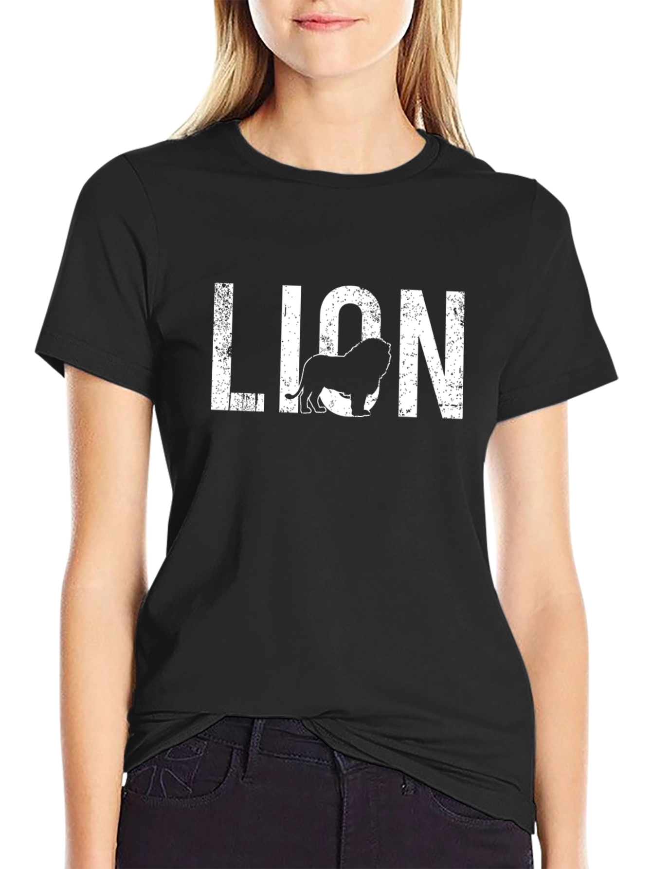 Lion Graphic Print T-Shirt