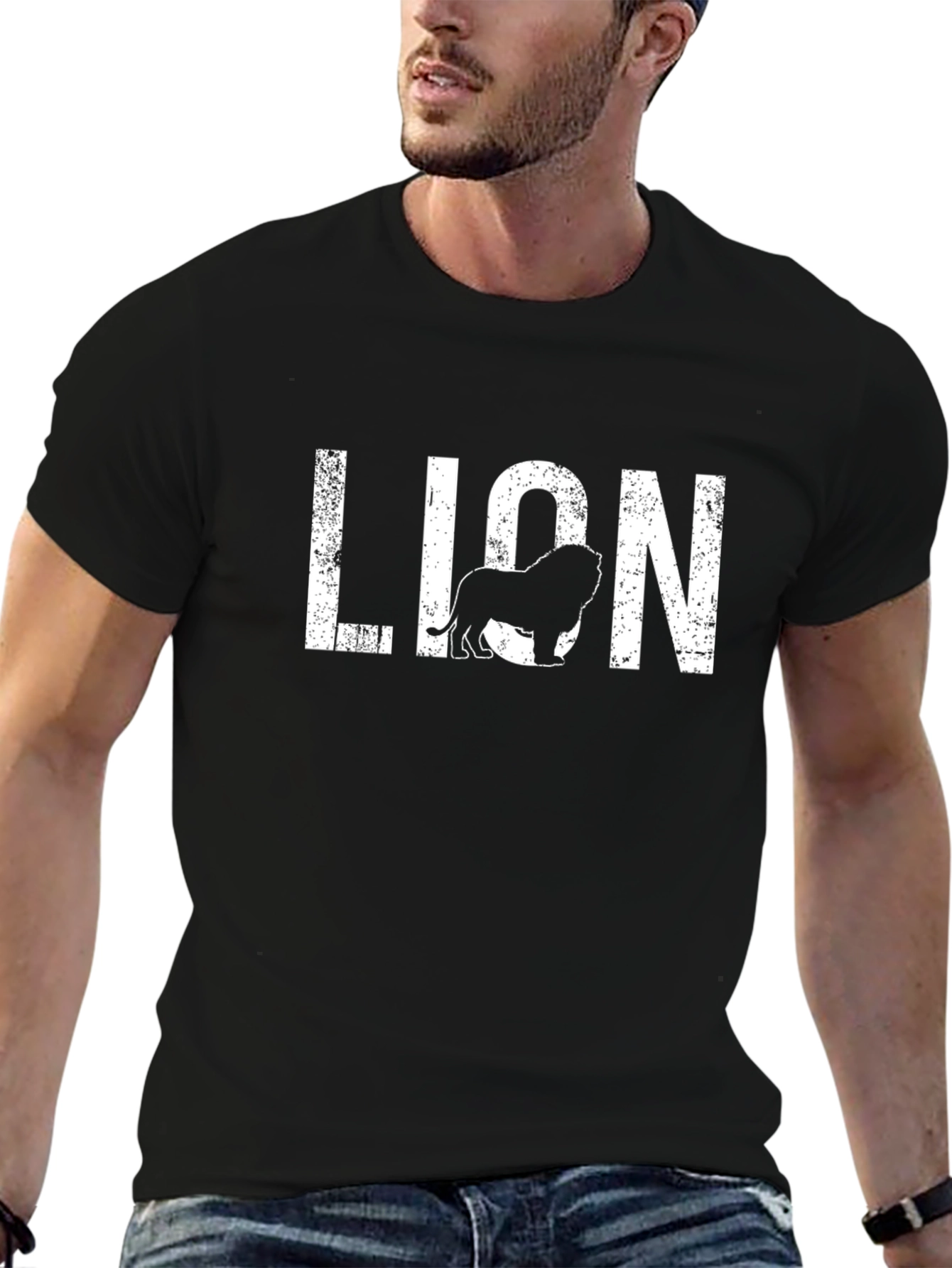Lion Graphic Print T-Shirt