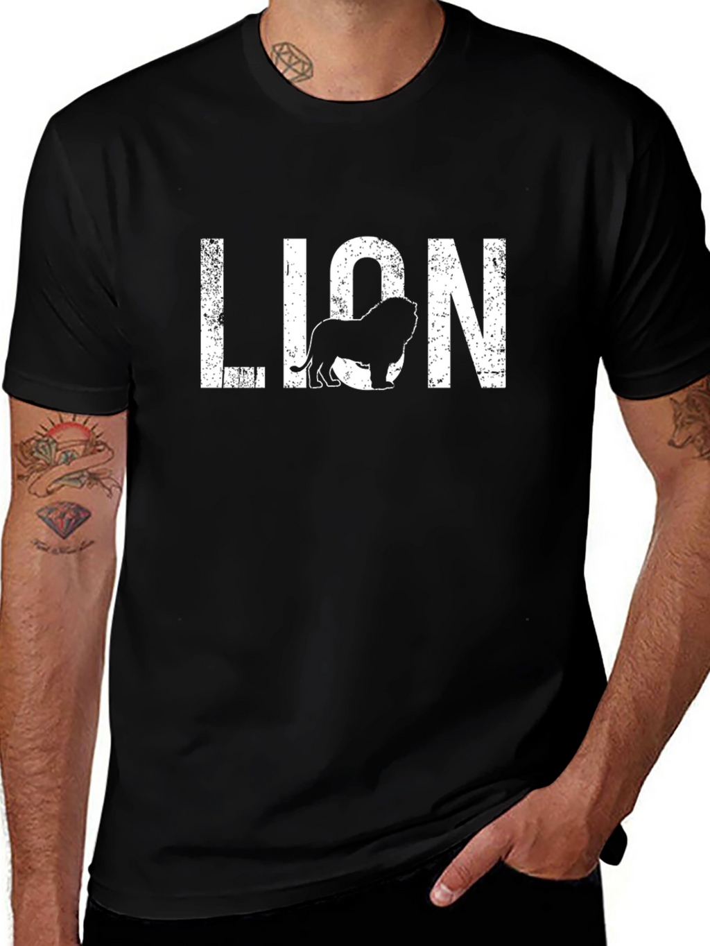 Lion Graphic Print T-Shirt