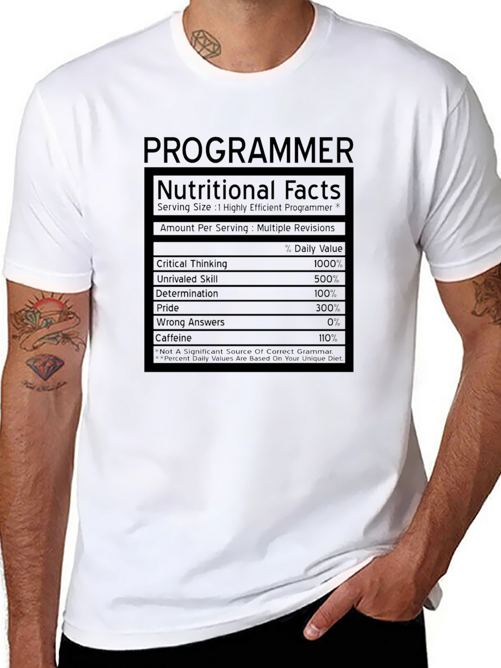 Programmer Nutritional Facts T-Shirt