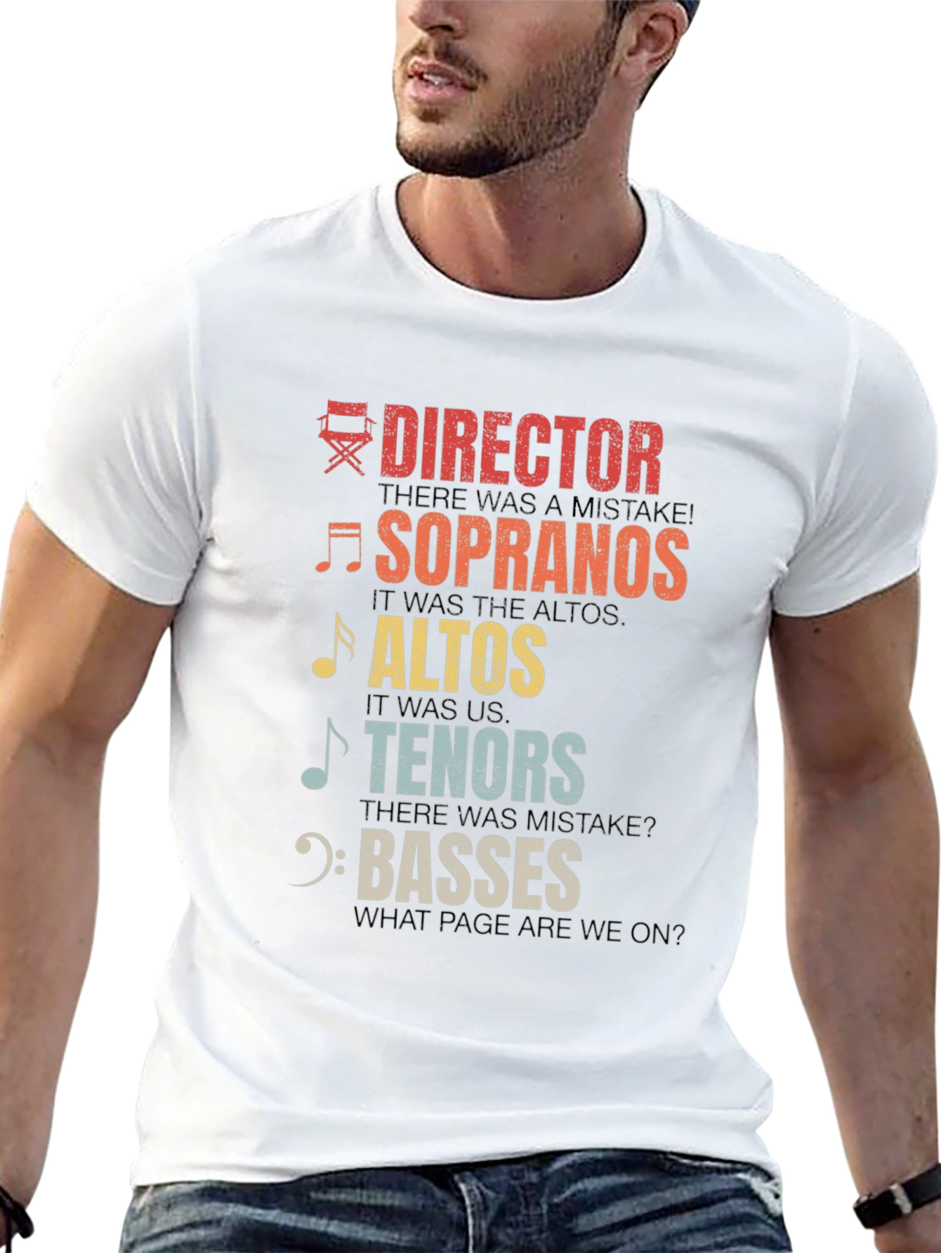 Choir Section T-Shirt - Director Soprano Alto Tenor Bass