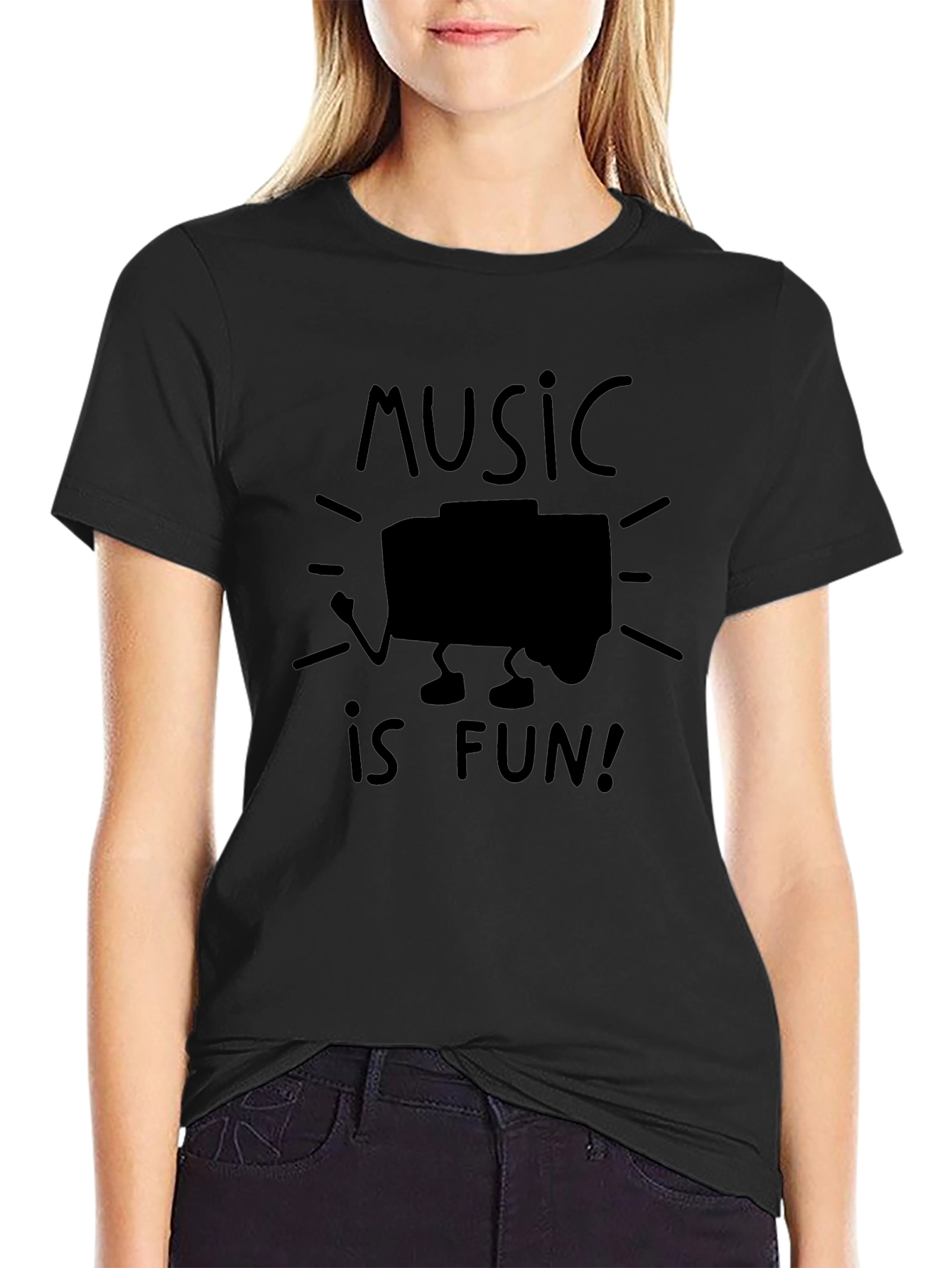 Music Is Fun! Graphic T-Shirt - Black