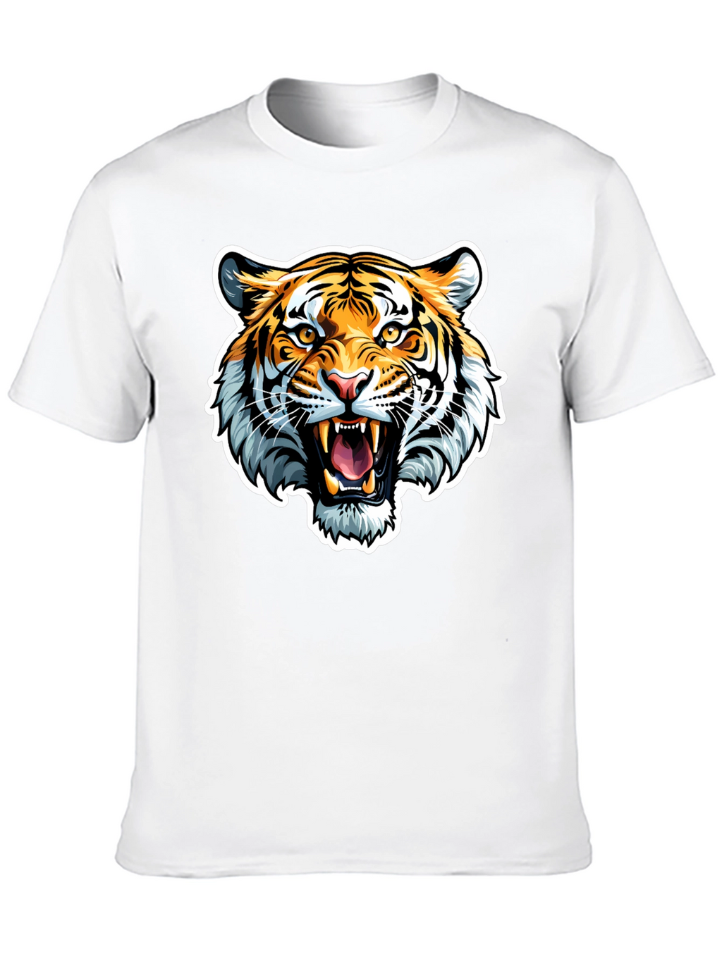 Roaring Tiger Graphic Tee - Black Cotton T-Shirt