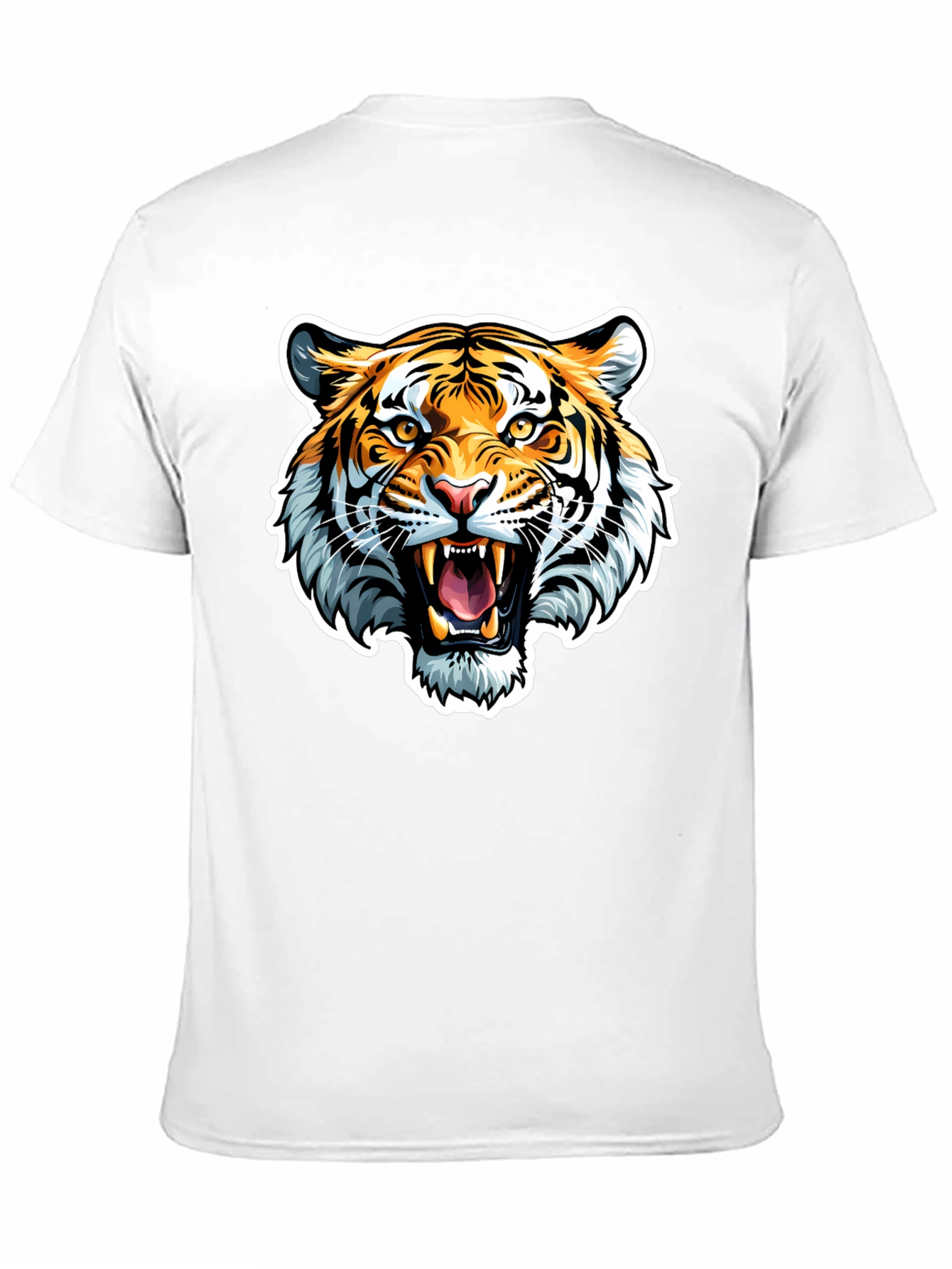 Roaring Tiger Graphic Tee - Black Cotton T-Shirt