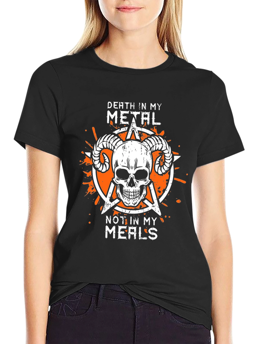 Death Metal Skull Graphic T-Shirt