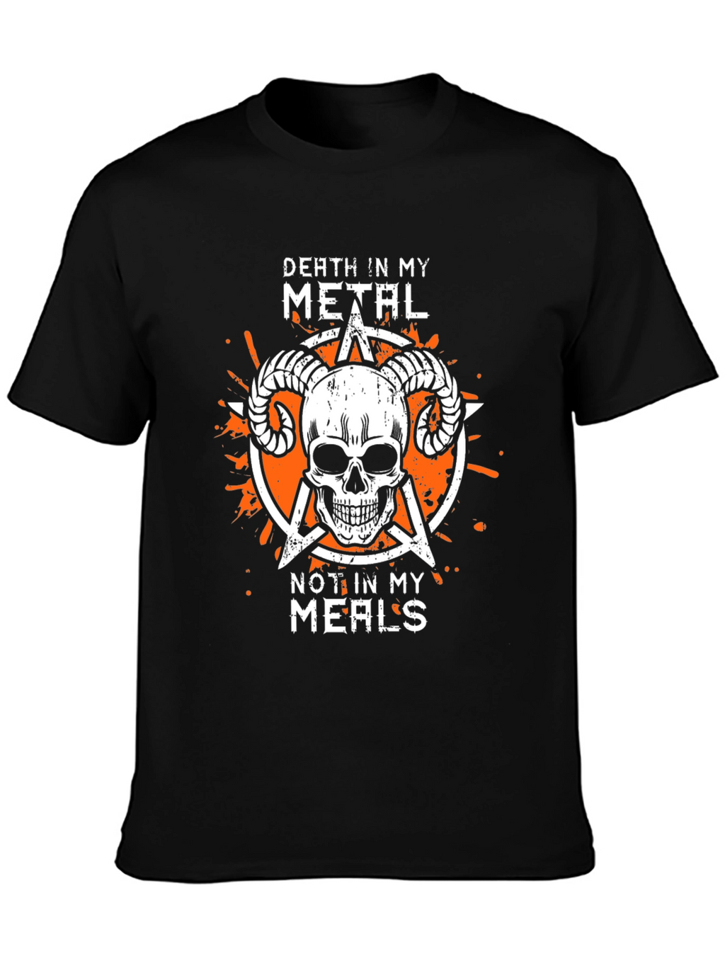 Death Metal Skull Graphic T-Shirt