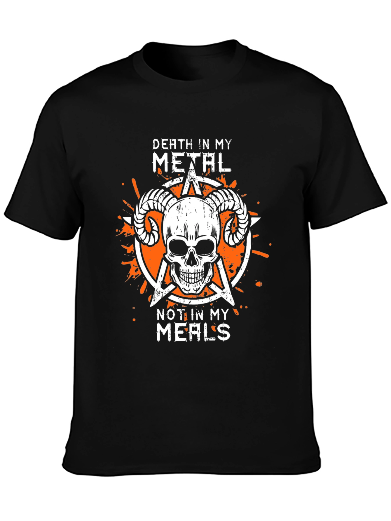 Death Metal Skull Graphic T-Shirt
