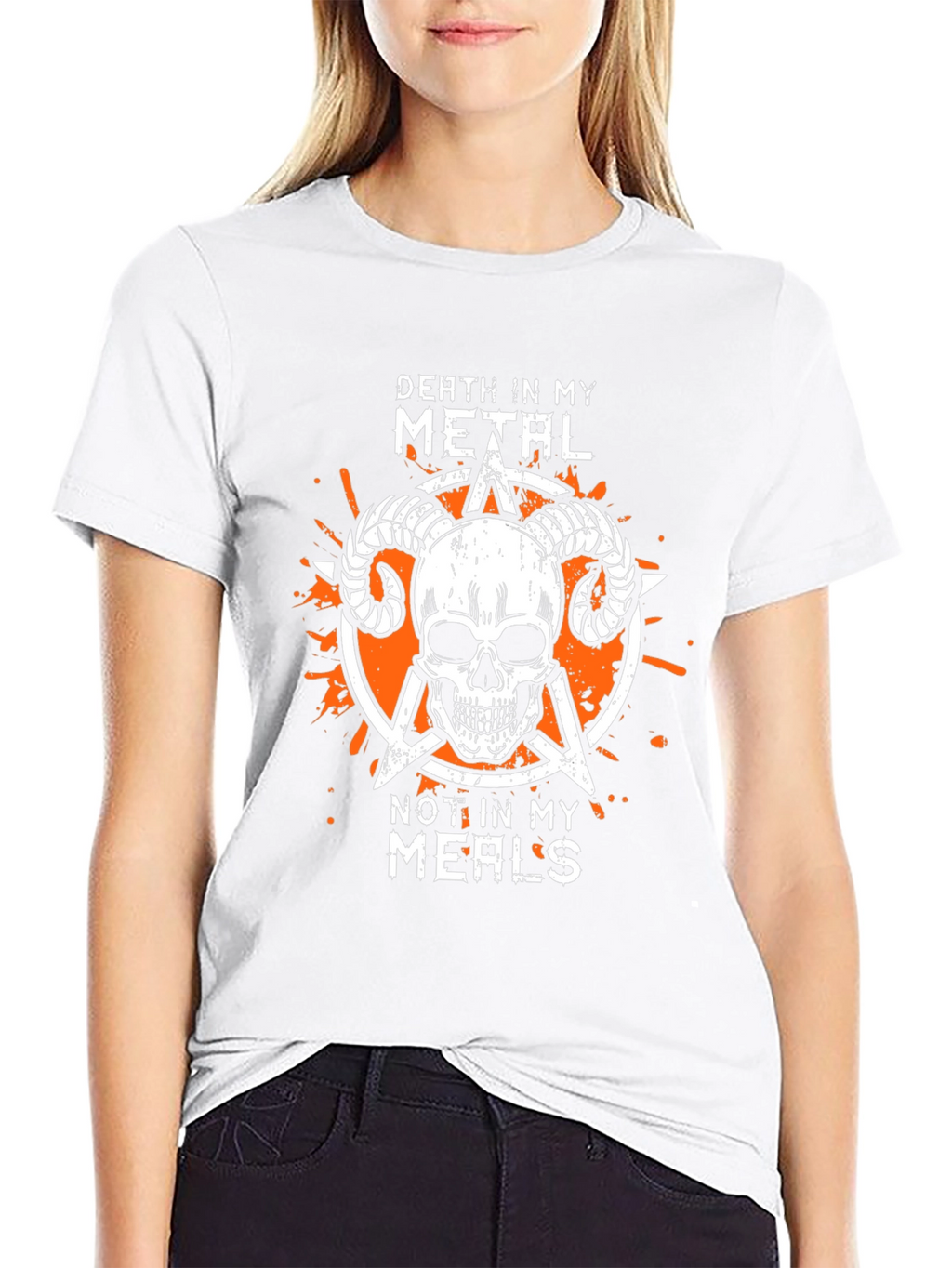 Death Metal Skull Graphic T-Shirt